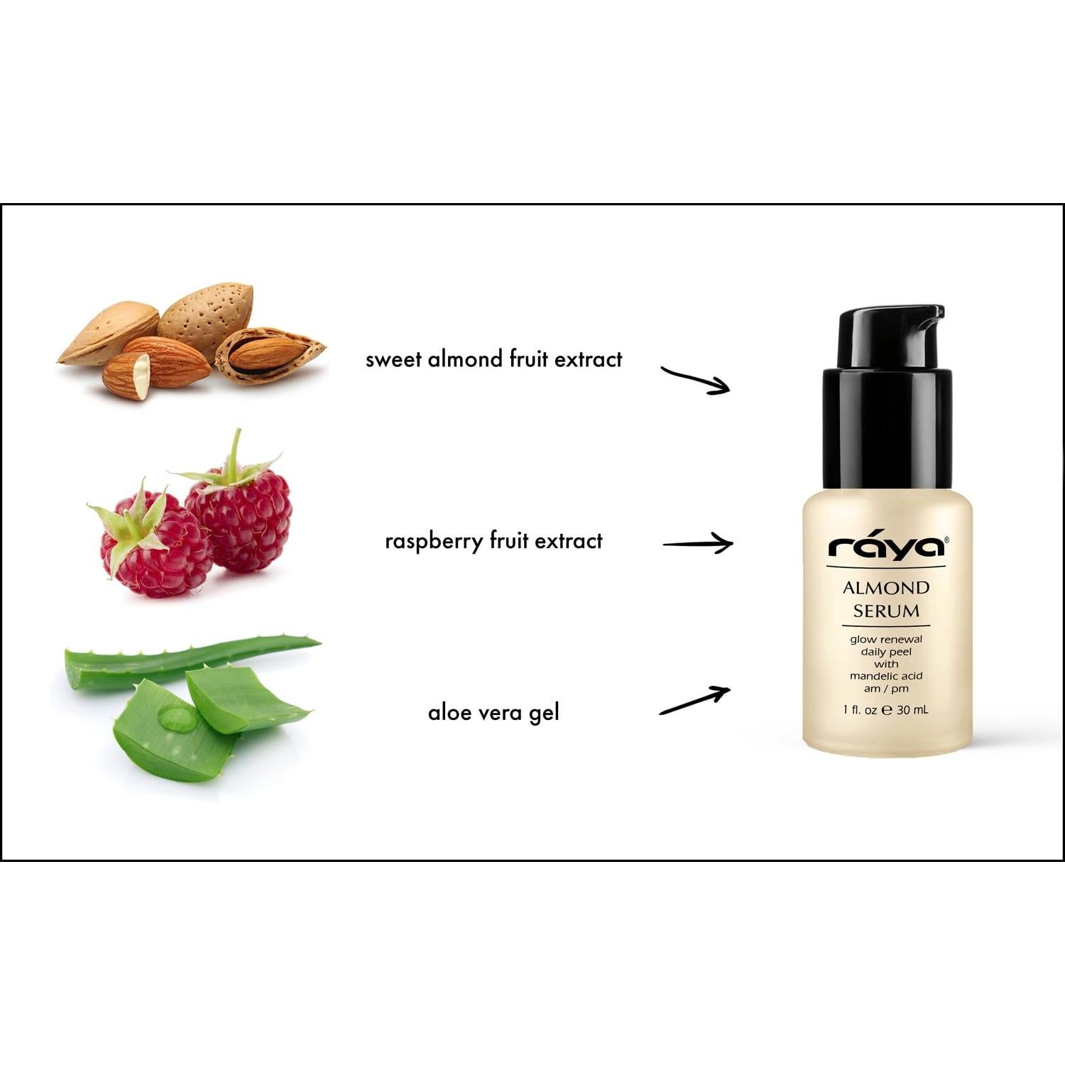 Suero Exfoliante Facial RAYA Almendra 30g - Piel Mixta y Grasa