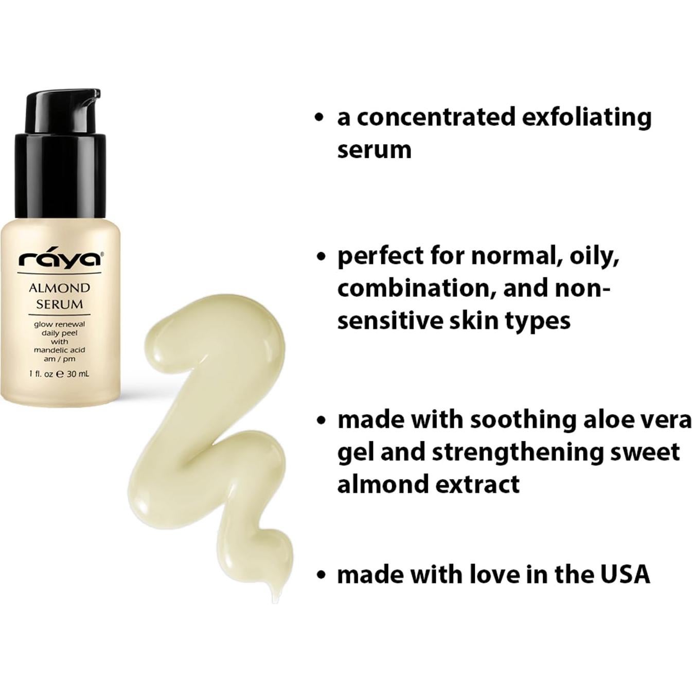 Suero Exfoliante Facial RAYA Almendra 30g - Piel Mixta y Grasa