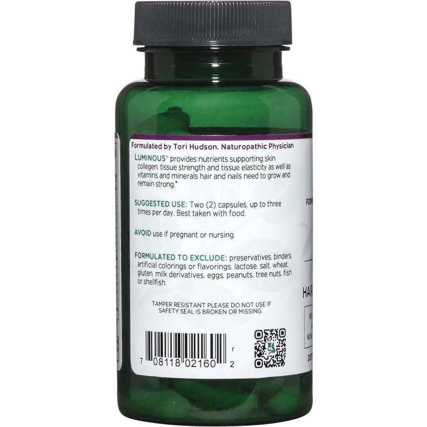 Suplemento Vitanica Luminous para Cabello, Piel y Uñas - 60 Cápsulas Veganas