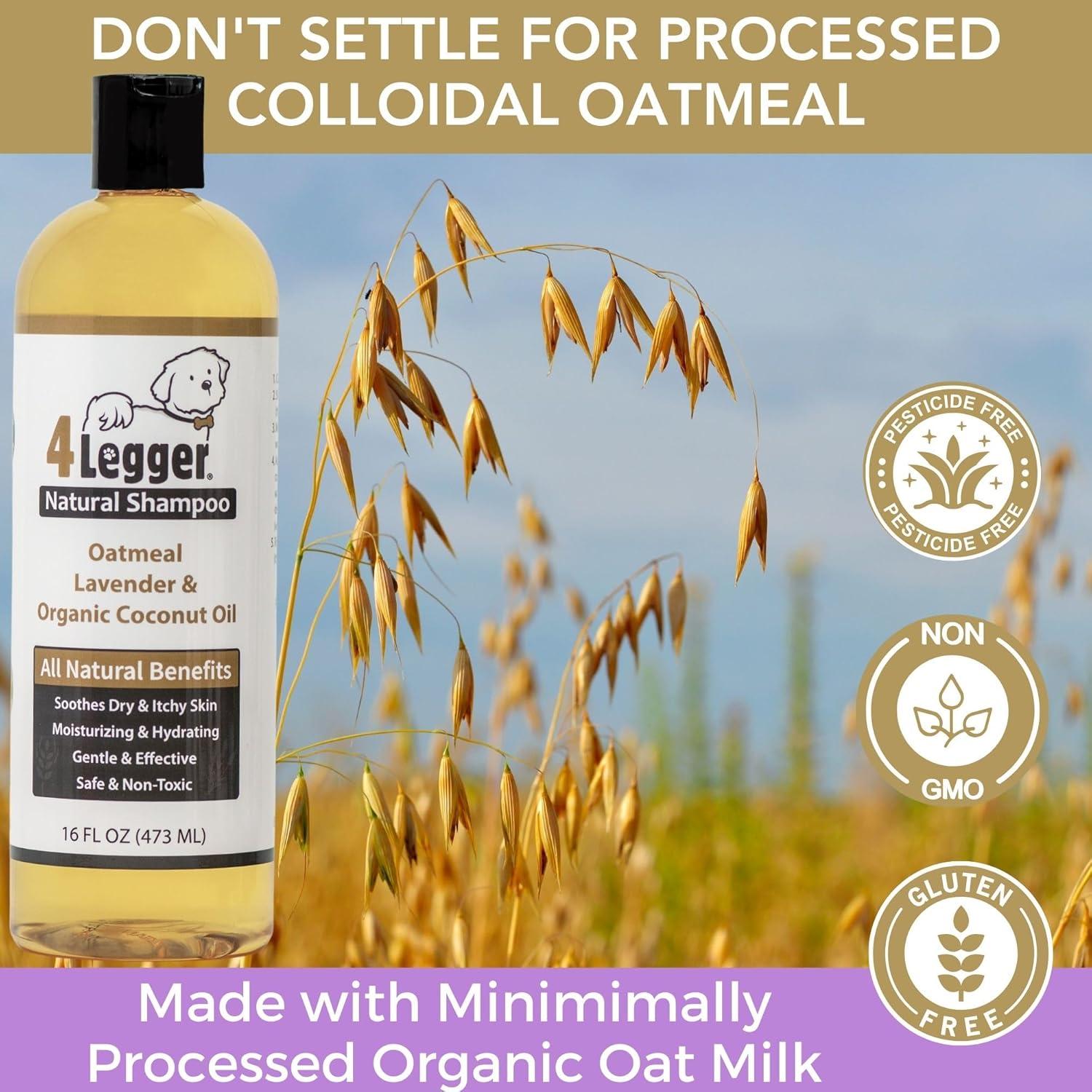 Champú Orgánico para Perros 4Legger con Avena y Lavanda 530 g