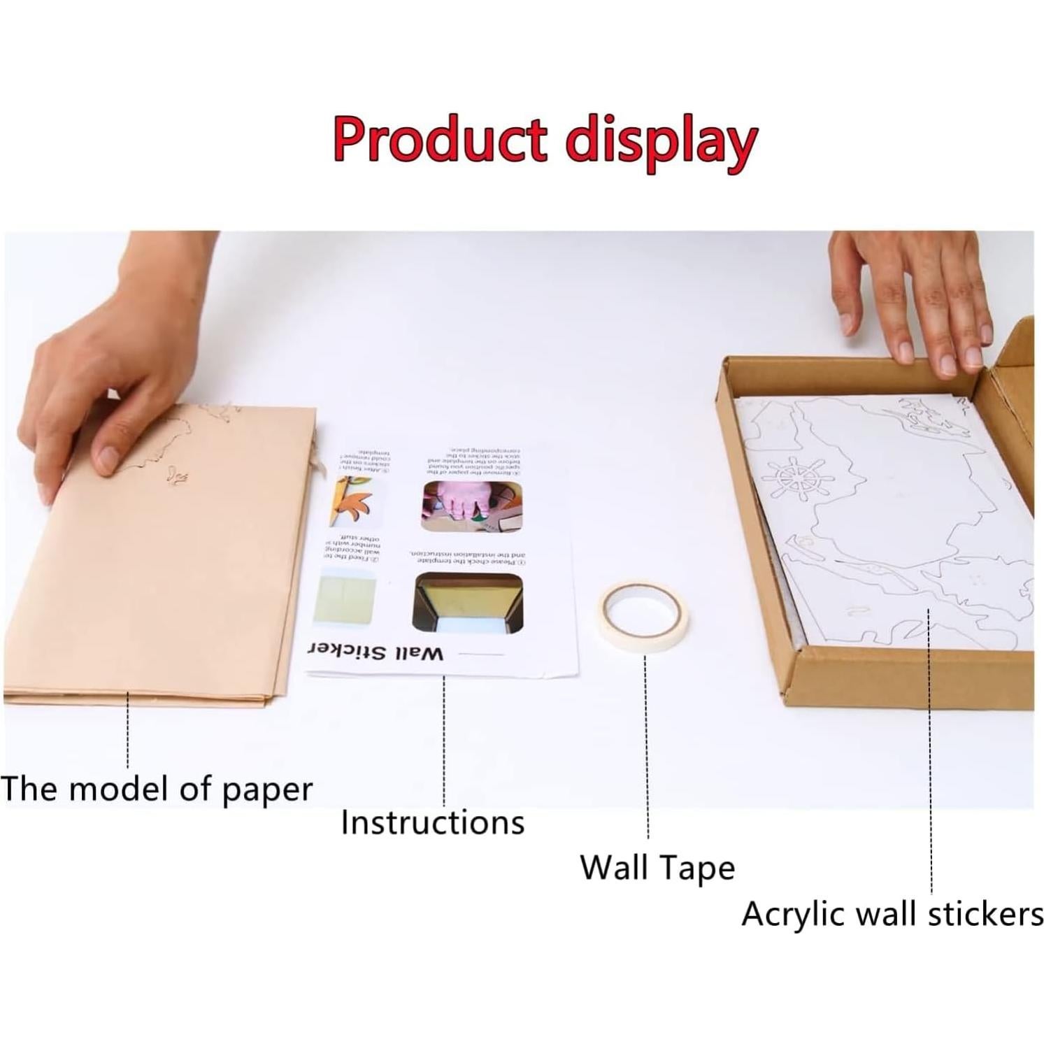 Calcomanía de Pared Mapa Mundial 3D WINDIR Negro 120x60 cm