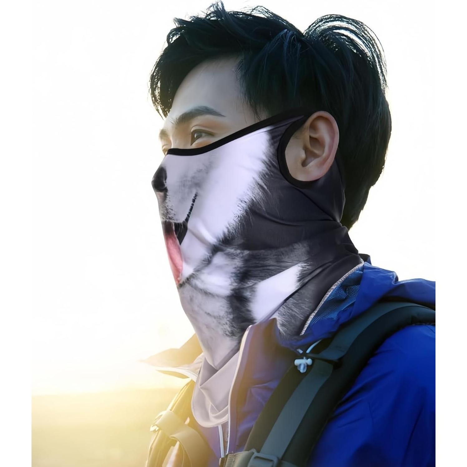 Máscara Facial 3D de Animal YJPPDD - Collie de Frontera