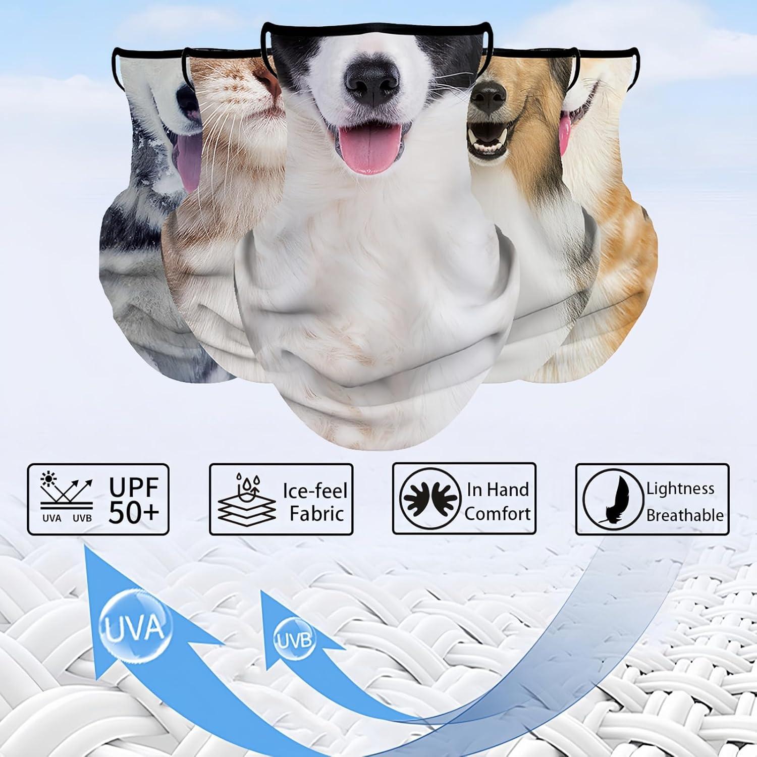 Máscara Facial 3D de Animal YJPPDD - Collie de Frontera