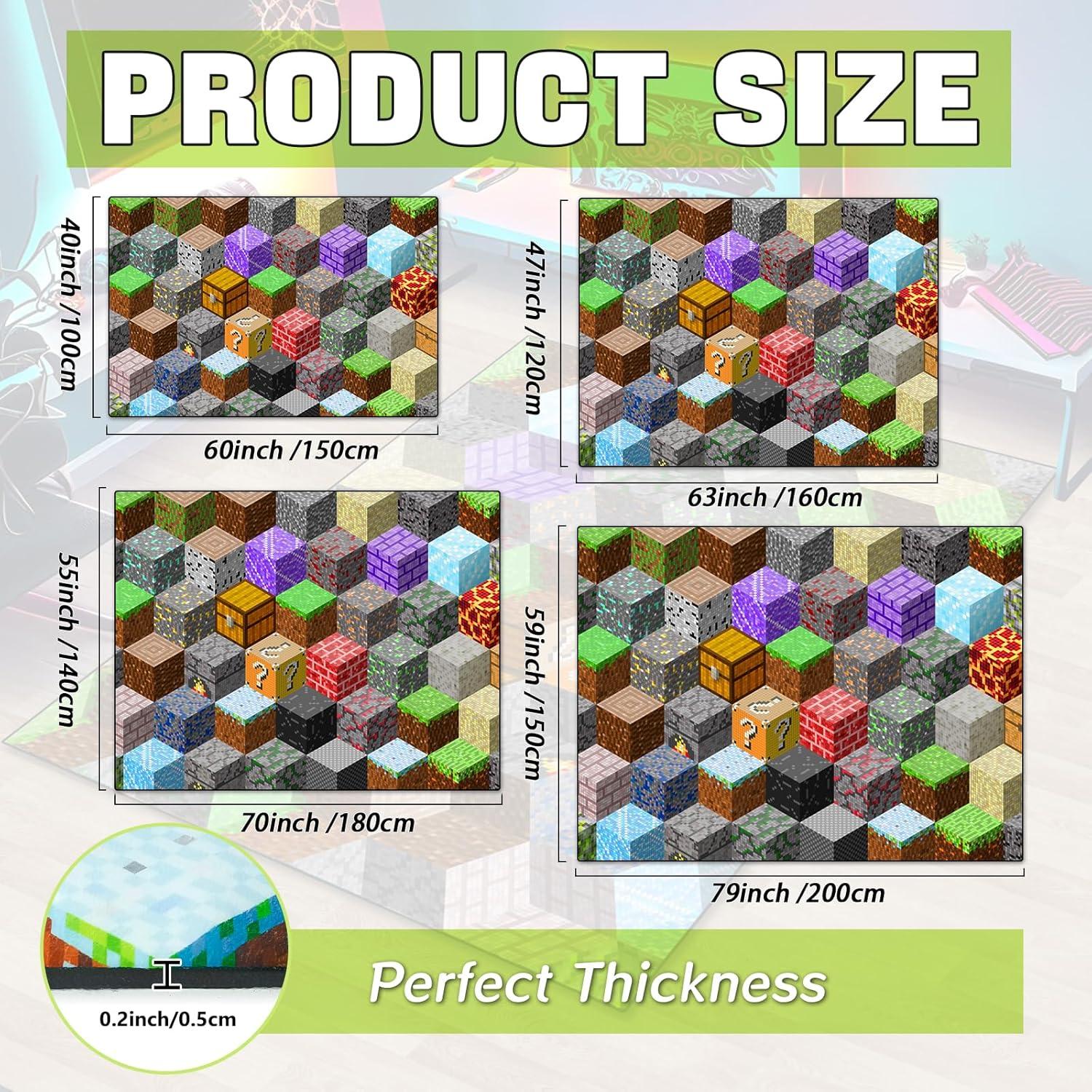 Alfombra de Juego GUG Pixel Cubo 1.02m x 1.52m Antideslizante