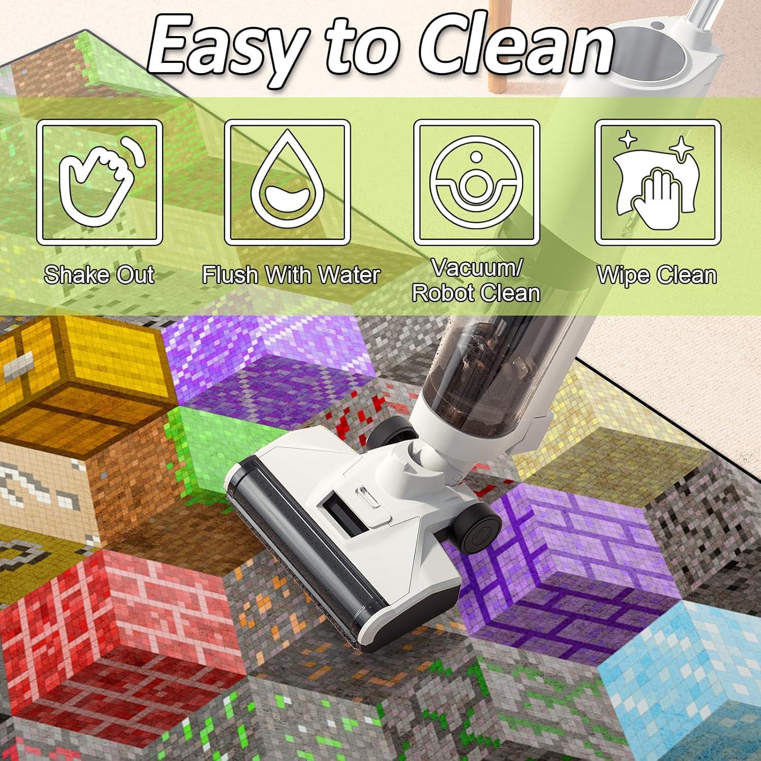 Alfombra de Juego GUG Pixel Cubo 1.02m x 1.52m Antideslizante