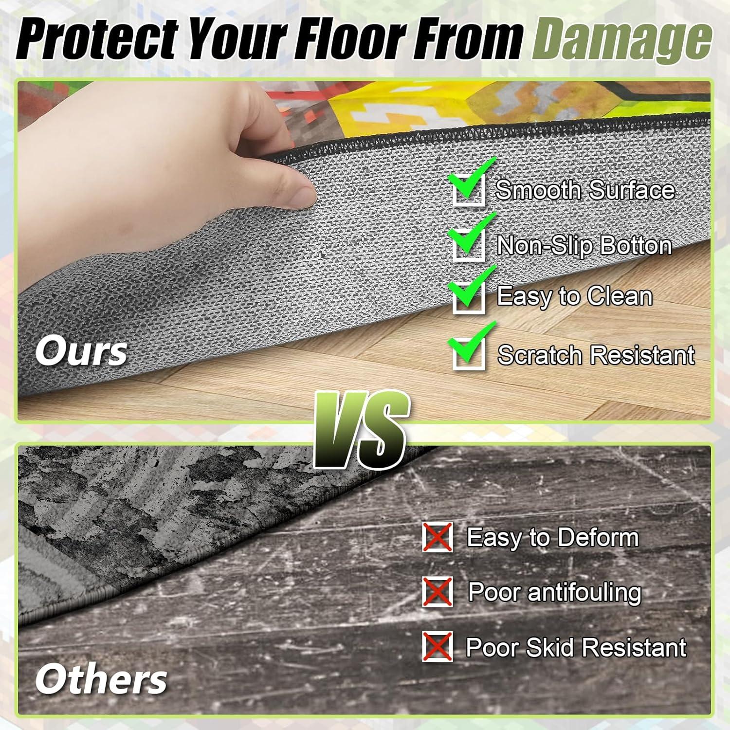 Alfombra de Juego GUG Pixel Cubo 1.02m x 1.52m Antideslizante