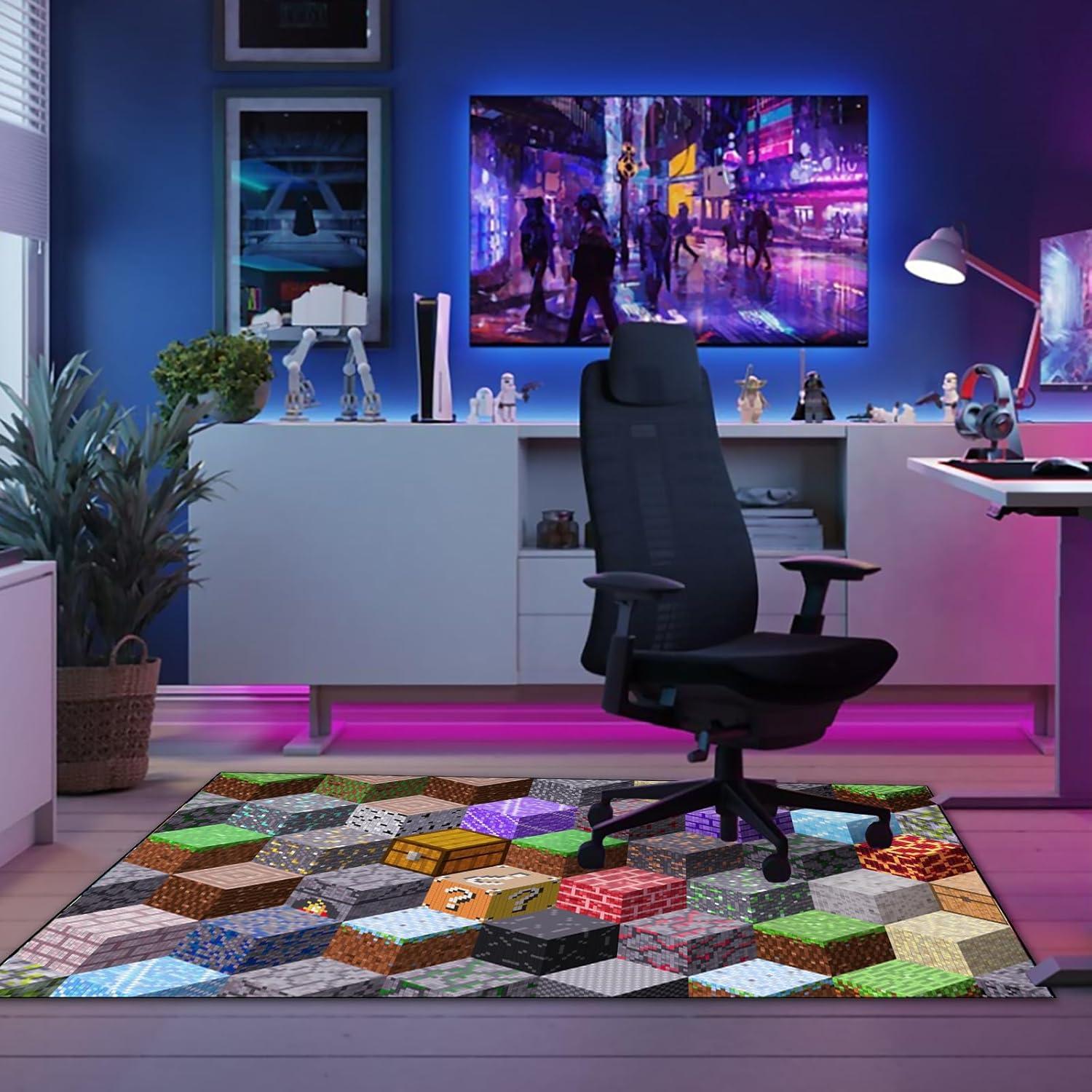 Alfombra de Juego GUG Pixel Cubo 1.02m x 1.52m Antideslizante