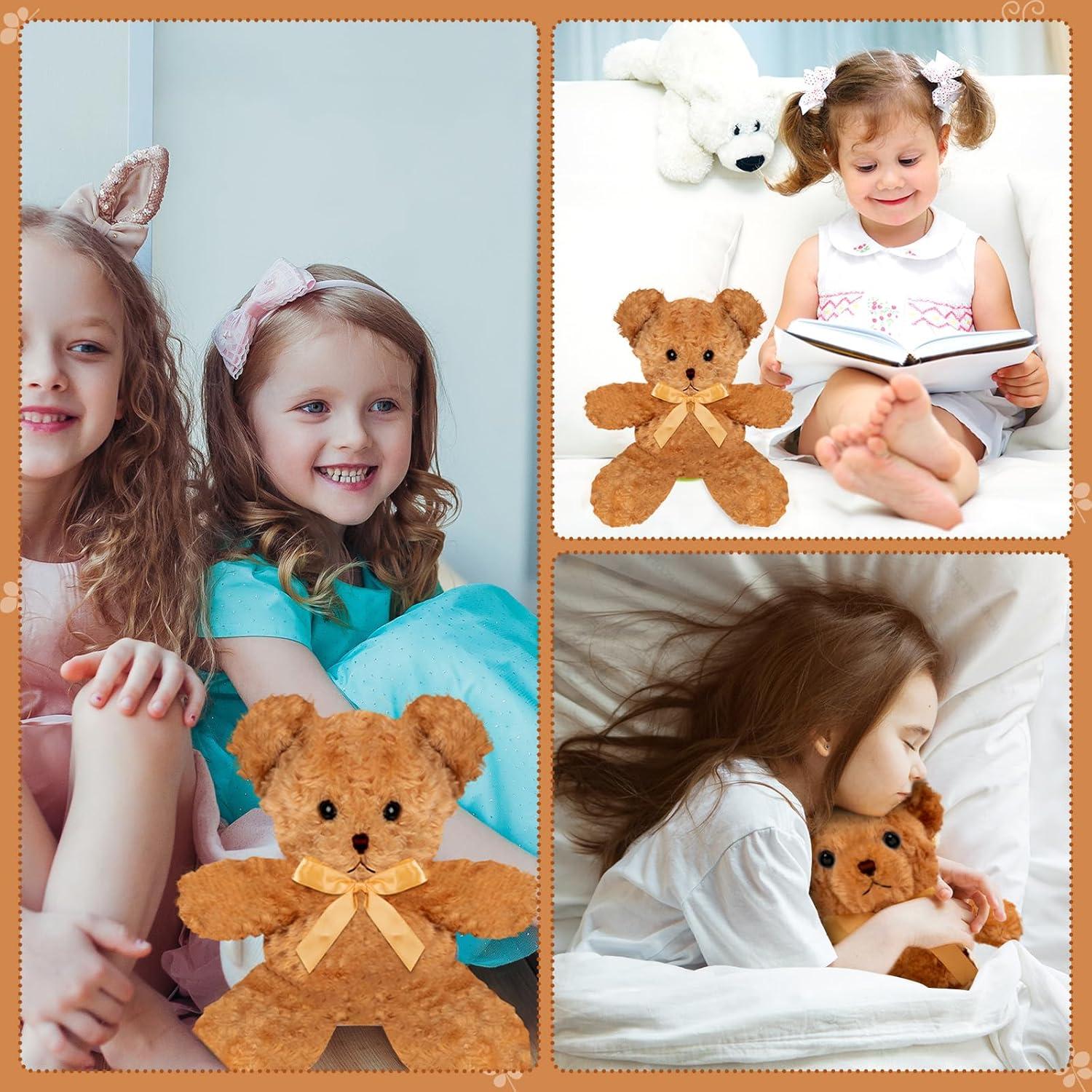 Jenaai 12 Animales de Peluche Oso 30 cm Marrón para Decoración