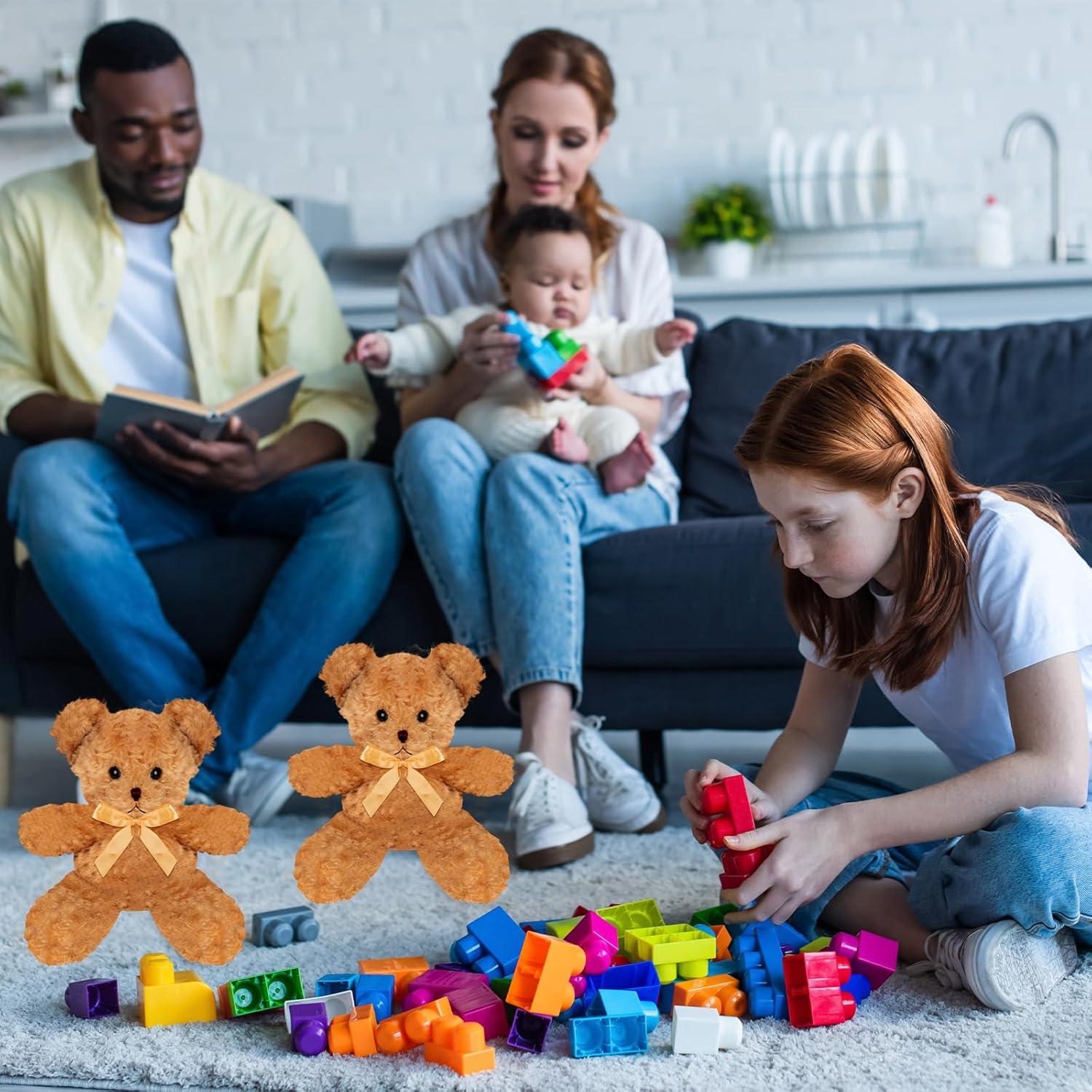 Jenaai 12 Animales de Peluche Oso 30 cm Marrón para Decoración