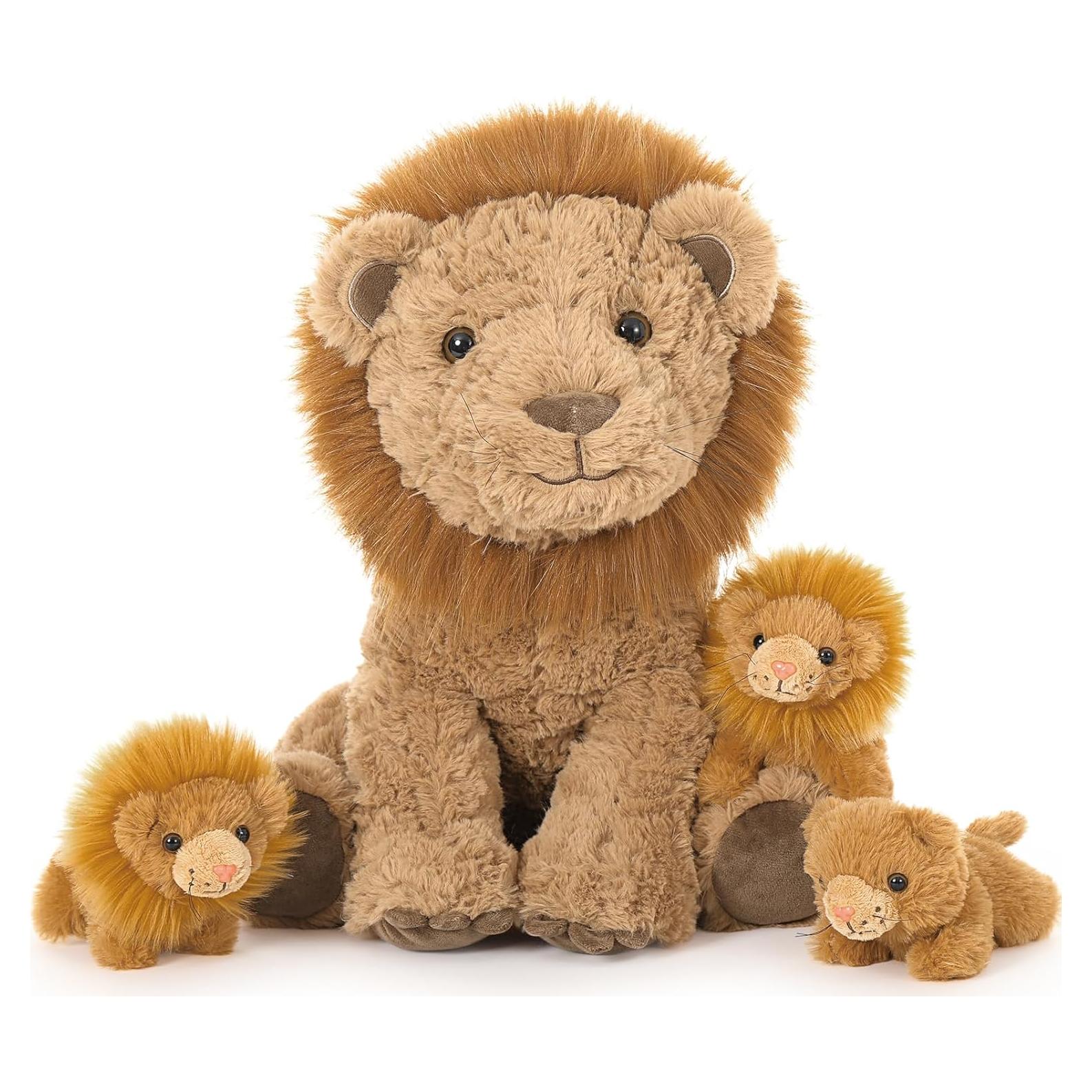Set de Peluches de León Tezituor 4 Piezas 45 cm Suaves