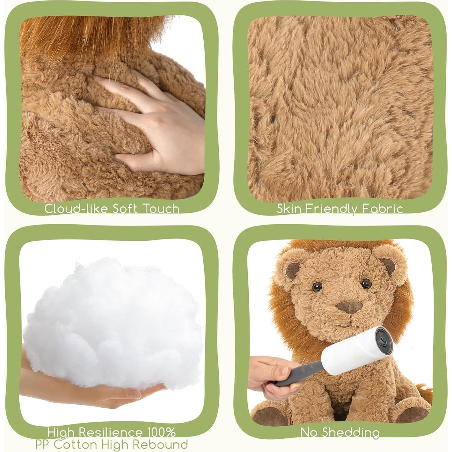 Set de Peluches de León Tezituor 4 Piezas 45 cm Suaves