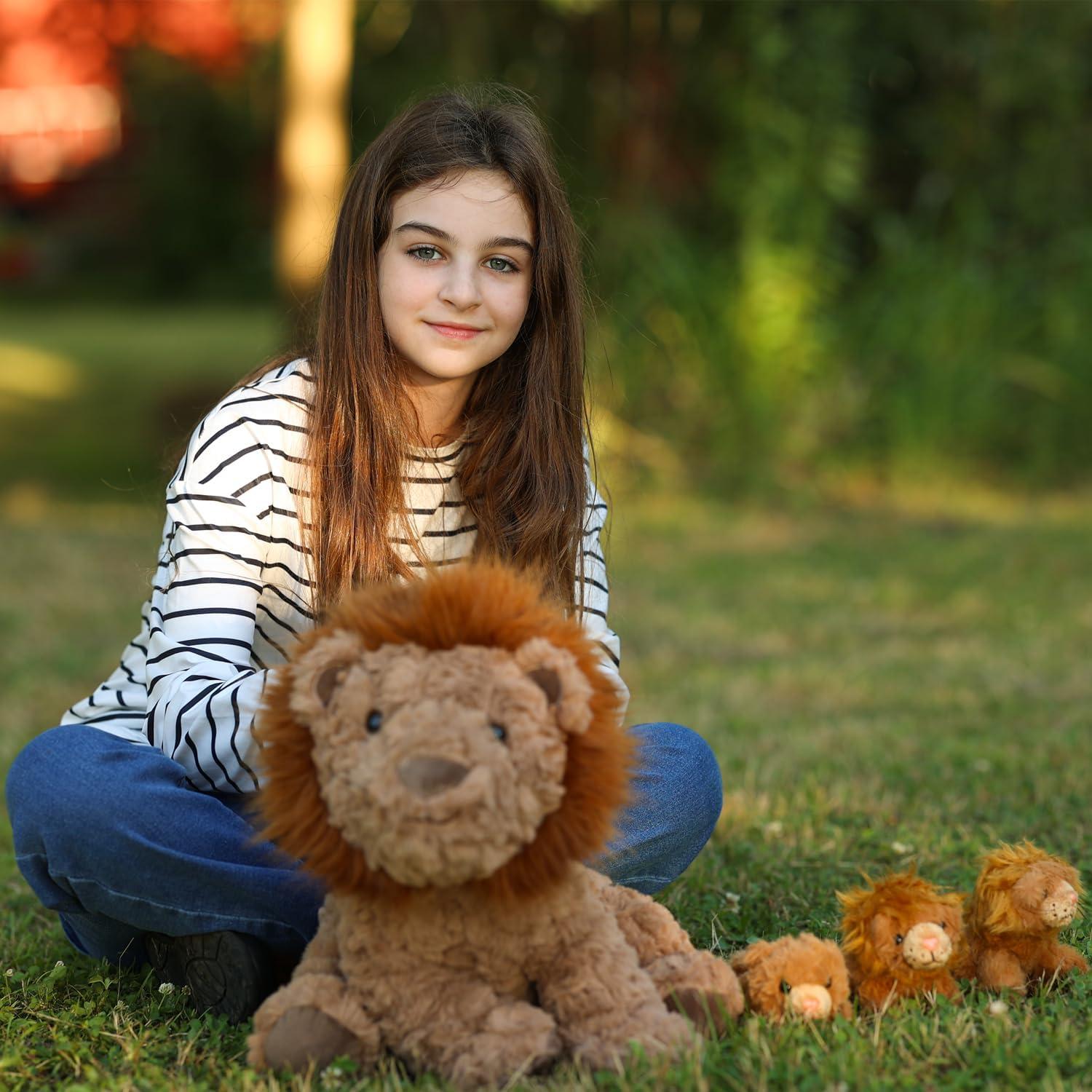 Set de Peluches de León Tezituor 4 Piezas 45 cm Suaves