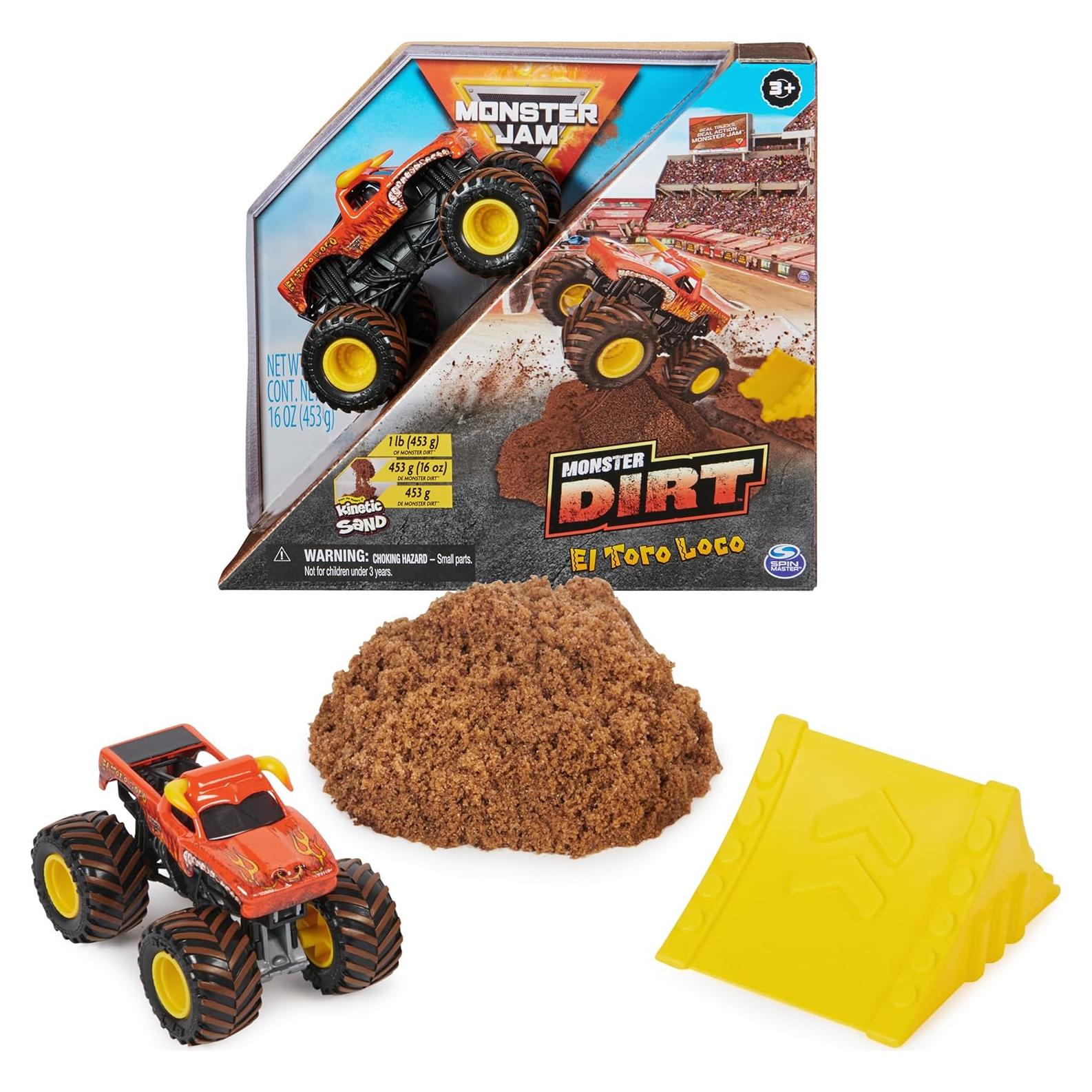 Set de Juego Monster Jam El Toro Loco + 453g de Monster Dirt