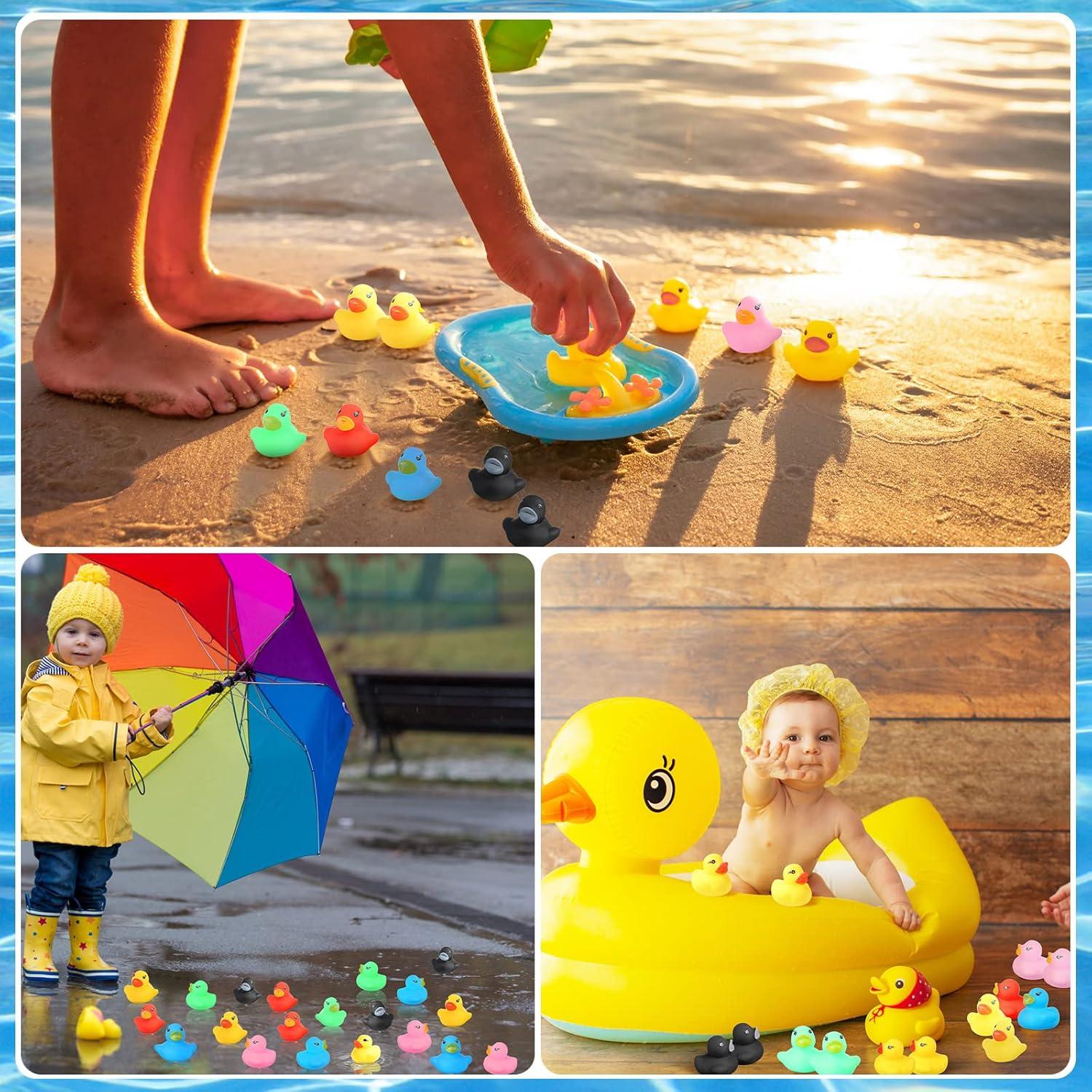 Zhanmai 400 Patitos de Goma Multicolor para Fiesta y Baño
