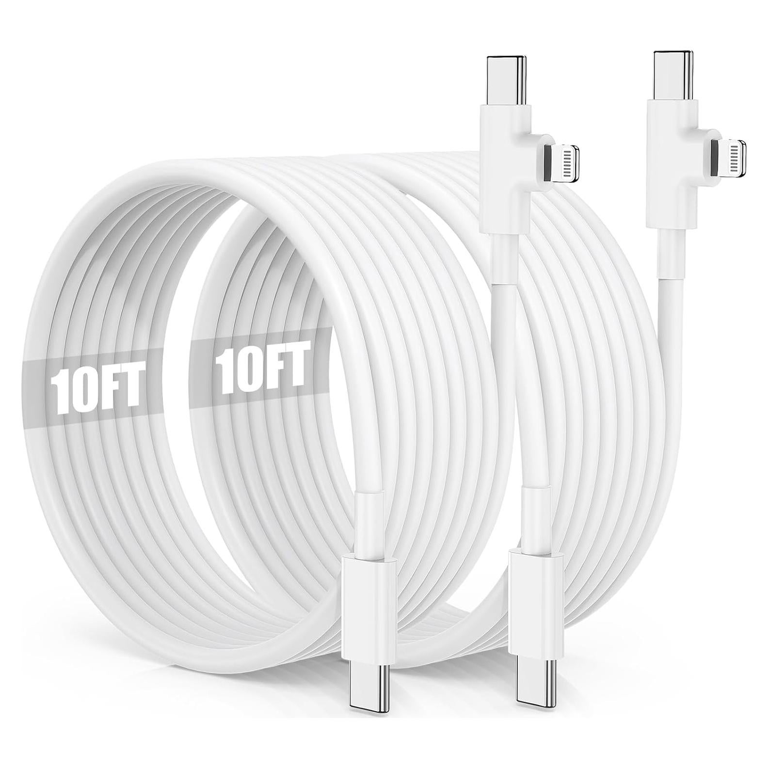 Cable USB C a Lightning 10 pies Qalirvis Carga Rápida