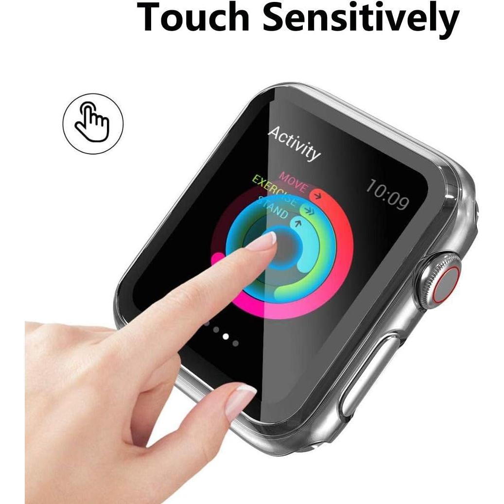 Funda Dura HANKN para Apple Watch 38mm con Protector Vidrio