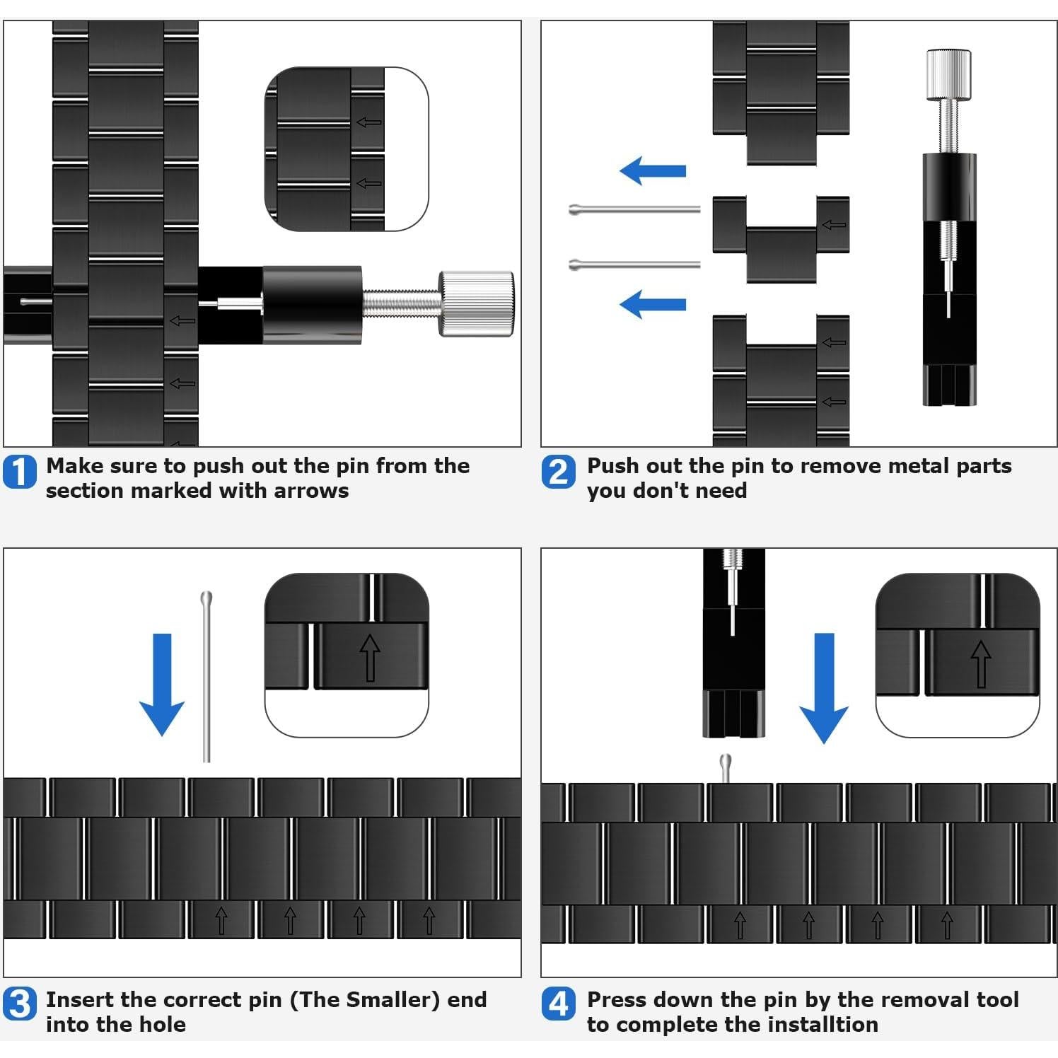 Correa de Metal Anlinser 20mm para Samsung Galaxy Watch 7/6/5/4