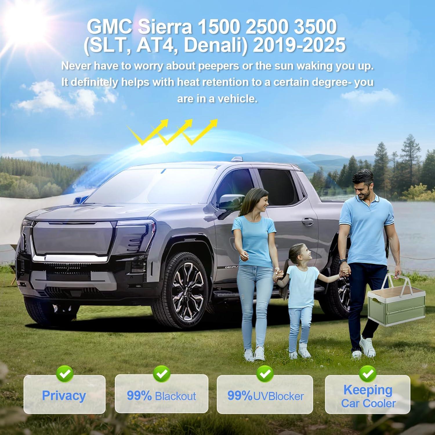 Sombrillas para Ventanas de Coche SHINELINERS GMC Sierra 2019-2025