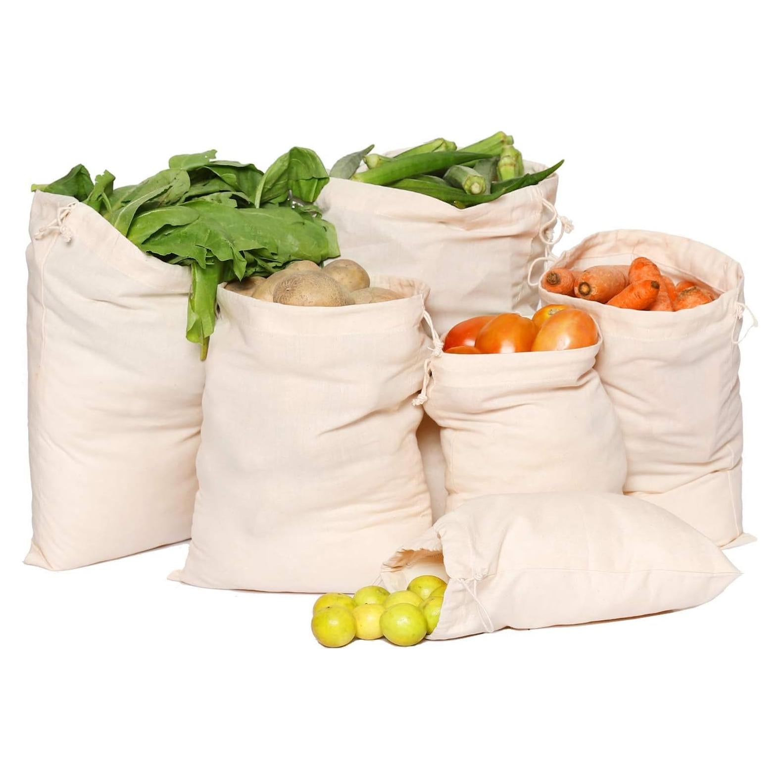 Bolsas de Muselina Reutilizables Greenmile - Algodón Orgánico - 9 Piezas