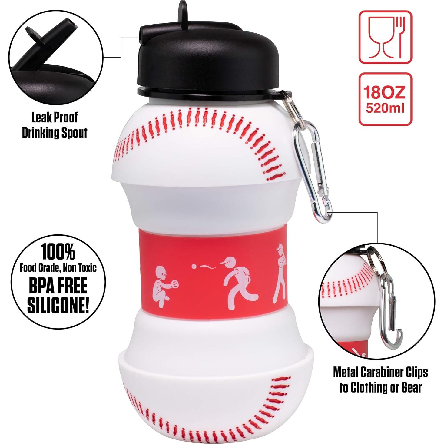 Botella de Agua Plegable Maccabi Art 532 ml Silicona BPA Free