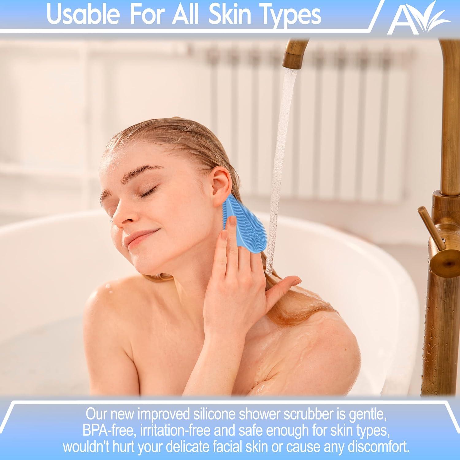 Exfoliador Facial de Silicona Avilana - Limpieza Profunda Azul