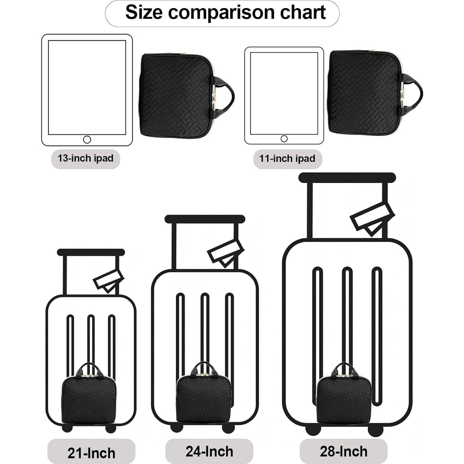 Bolsa de Maquillaje Joyytuu Negra, Gran Capacidad, Impermeable