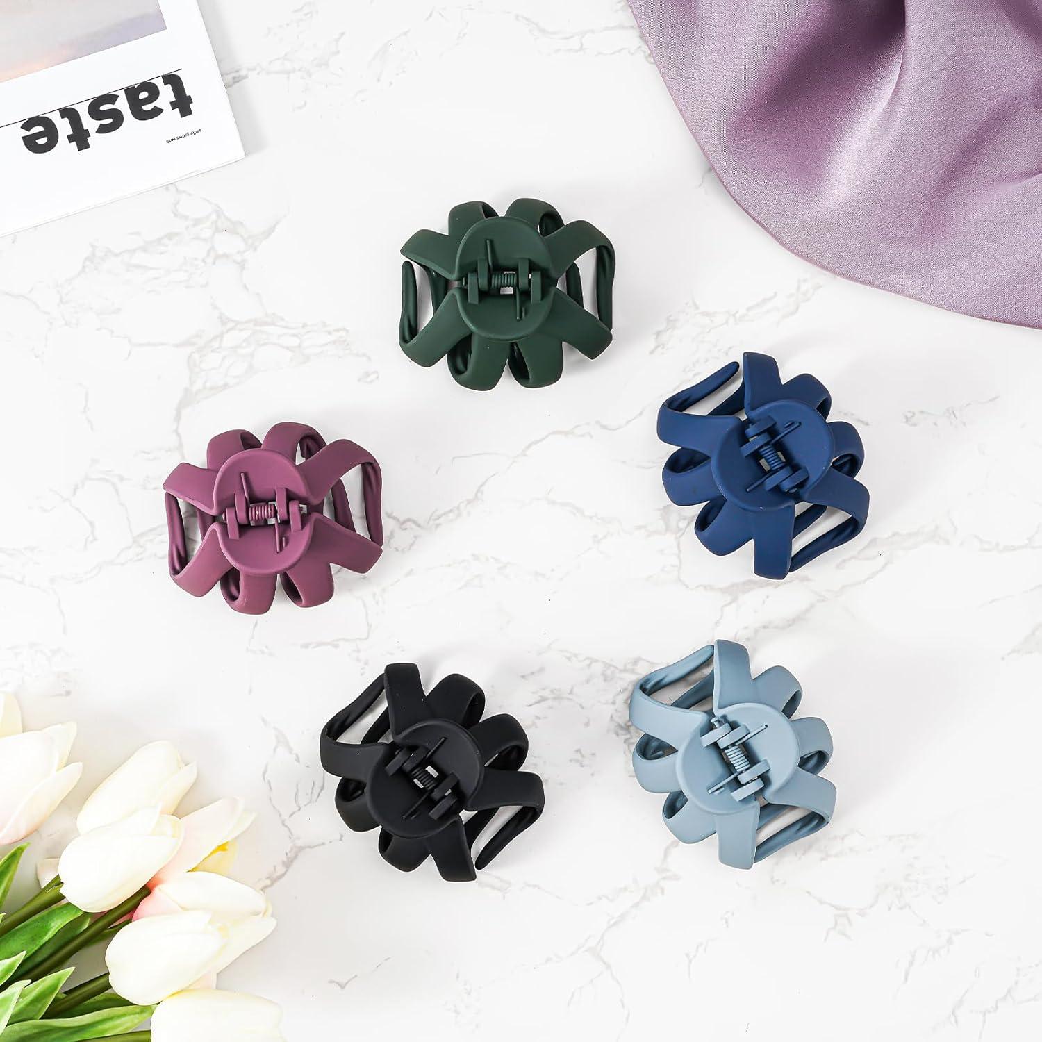 Garras de Cabello Antideslizantes Lolalet - Paquete de 5 Clips Multicolor