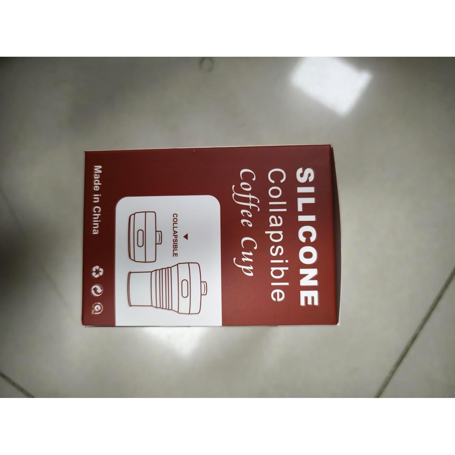 Taza de café plegable UNNESTAR 450ml silicona negra viaje