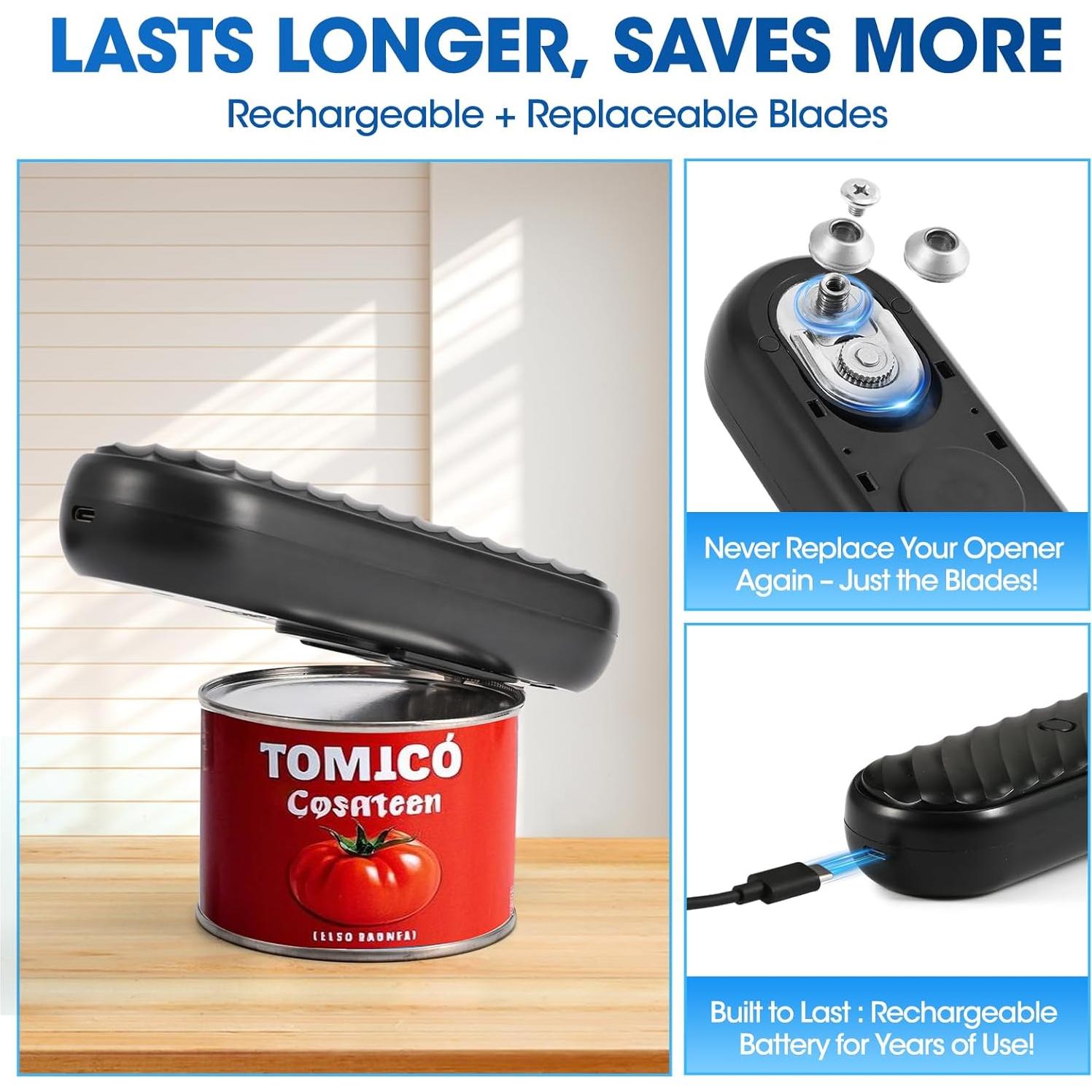 Abrelatas Eléctrico Duyiho Automático Recargable para Ancianos