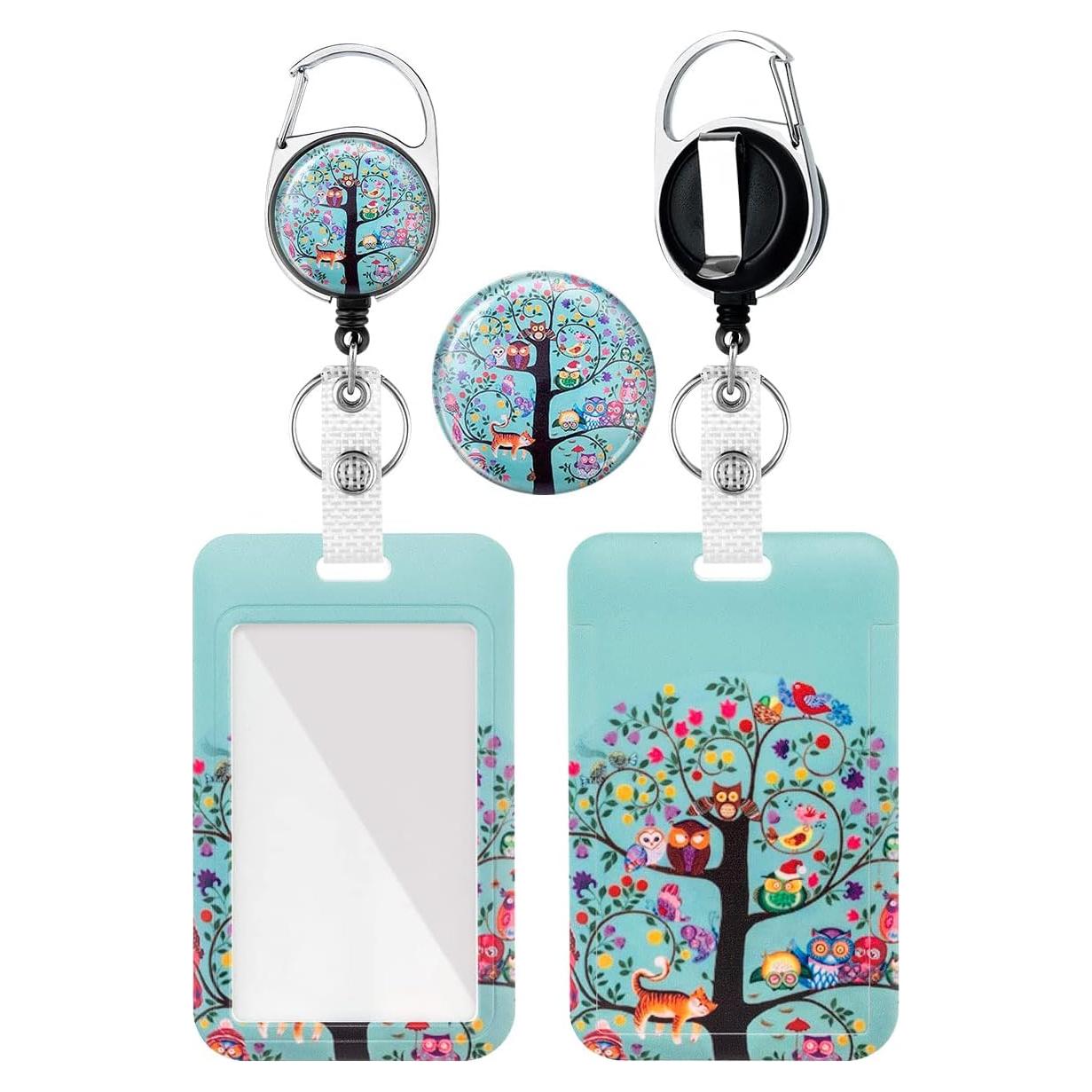 Reel de Insignia Retráctil WoEluone Árbol de la Vida 61cm