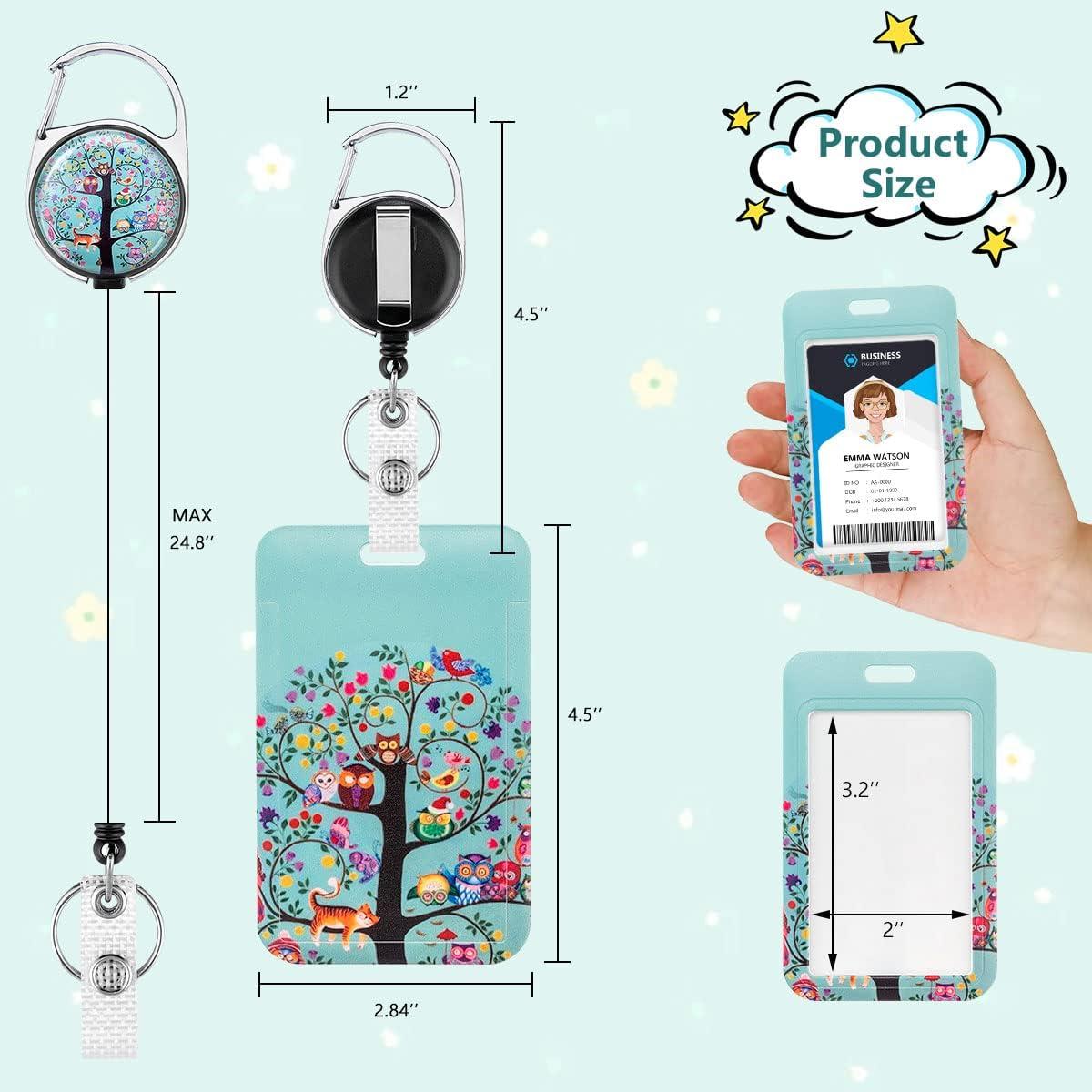 Reel de Insignia Retráctil WoEluone Árbol de la Vida 61cm