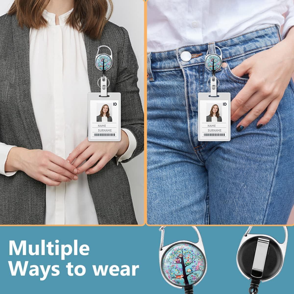 Reel de Insignia Retráctil WoEluone Árbol de la Vida 61cm