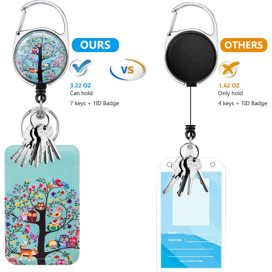 Reel de Insignia Retráctil WoEluone Árbol de la Vida 61cm