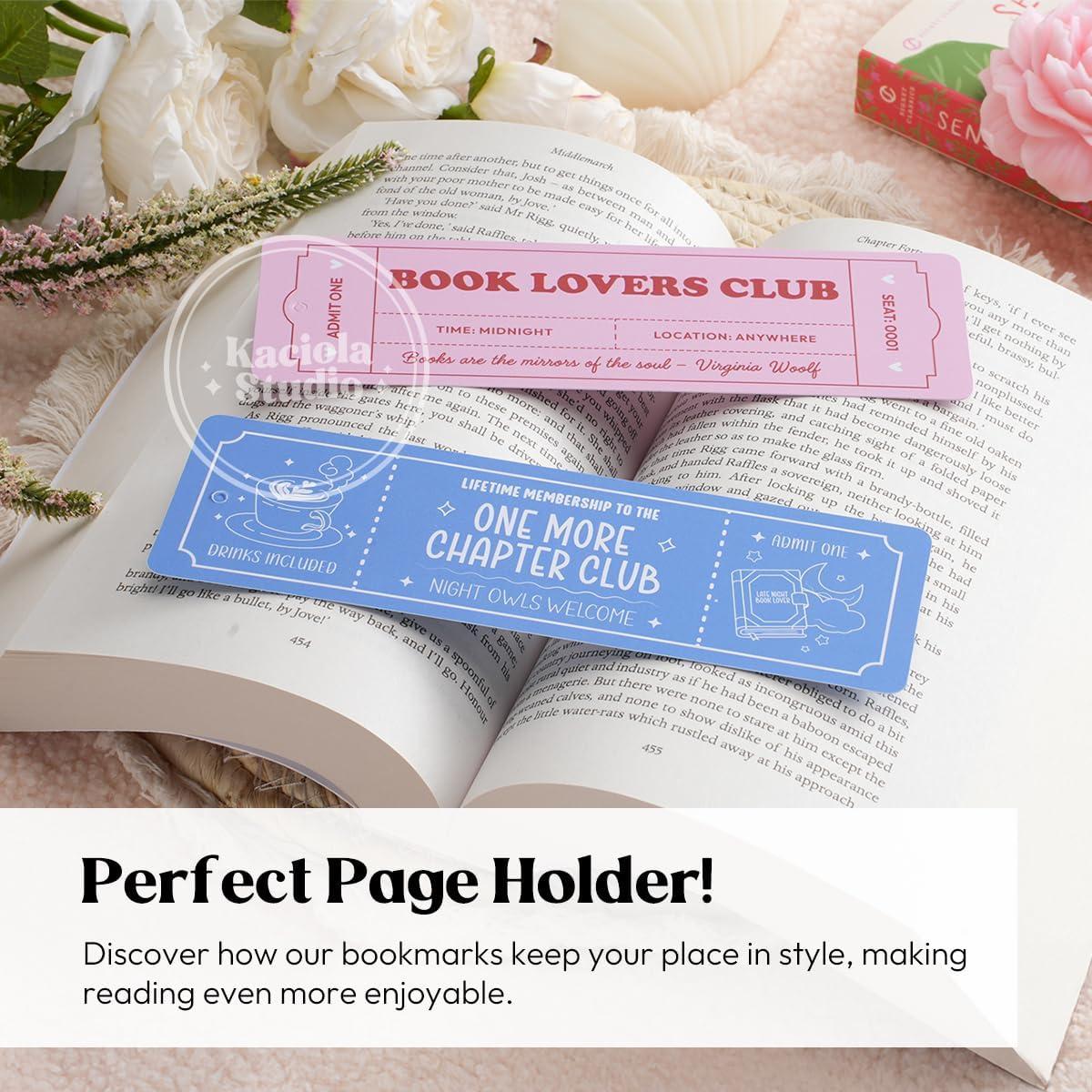 10 Marcadores de Club de Lectura KACIOLA STUDIO - Doble Cara