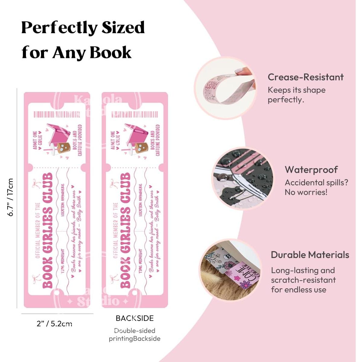 10 Marcadores de Club de Lectura KACIOLA STUDIO - Doble Cara