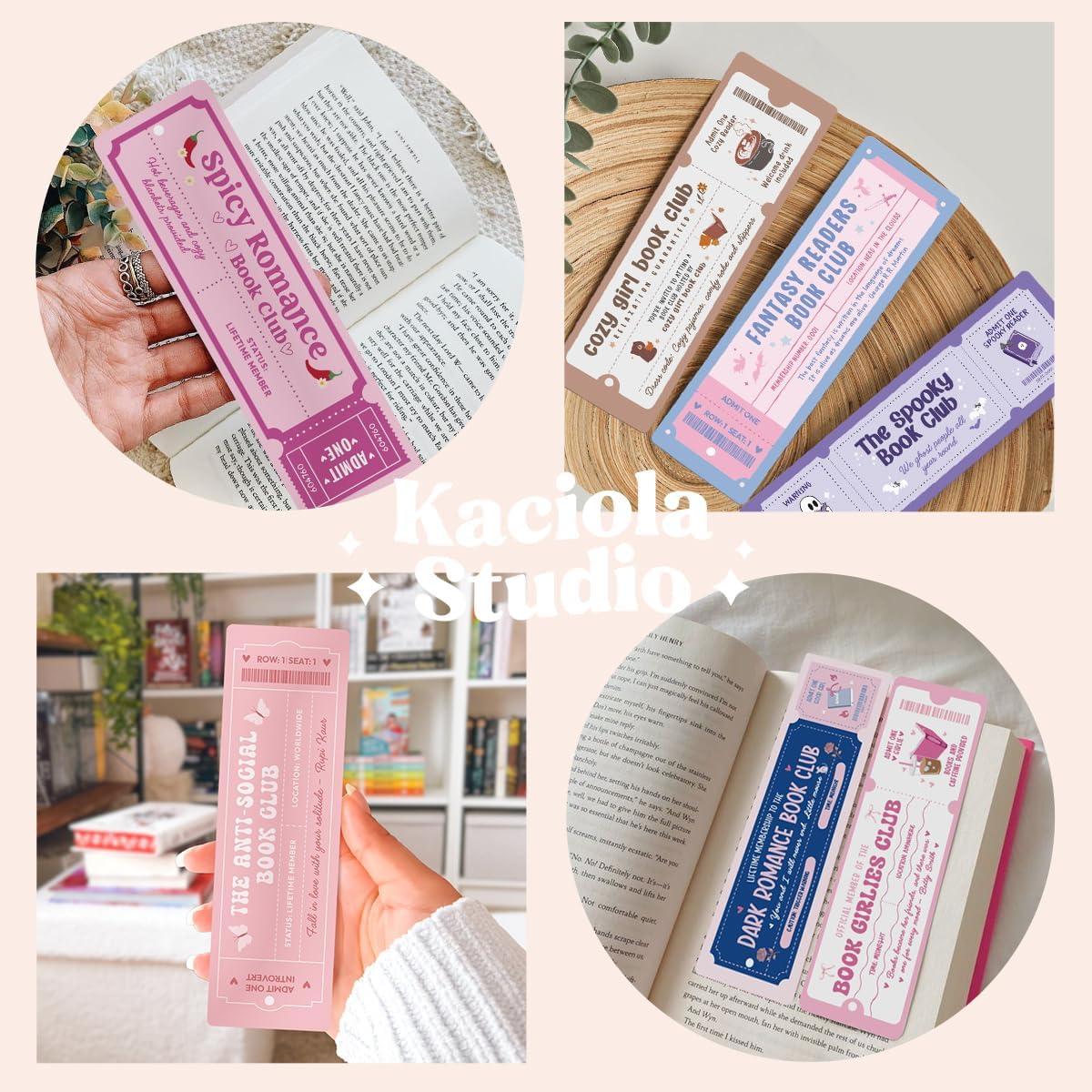 10 Marcadores de Club de Lectura KACIOLA STUDIO - Doble Cara