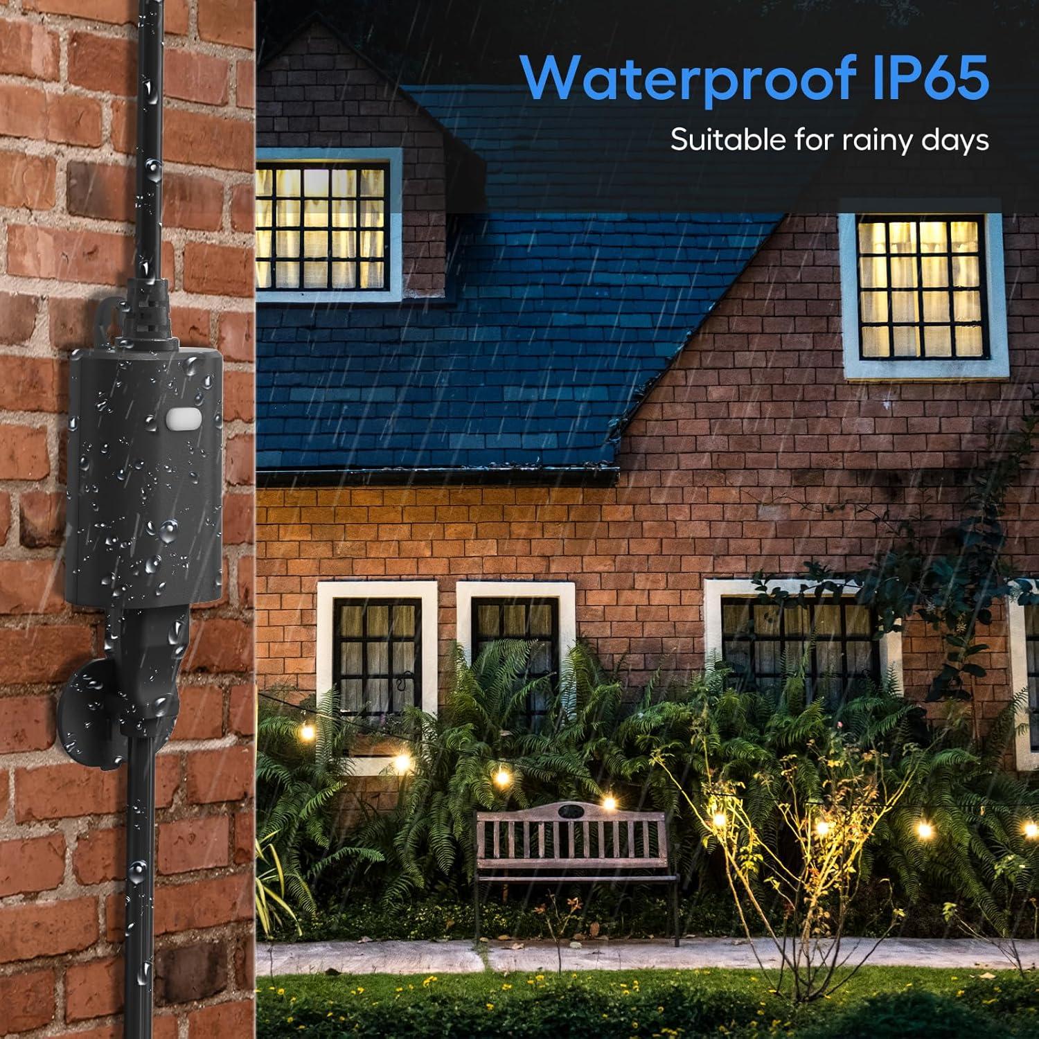 Enchufe Regulador Inteligente Eva IP65 WiFi 400W Negro