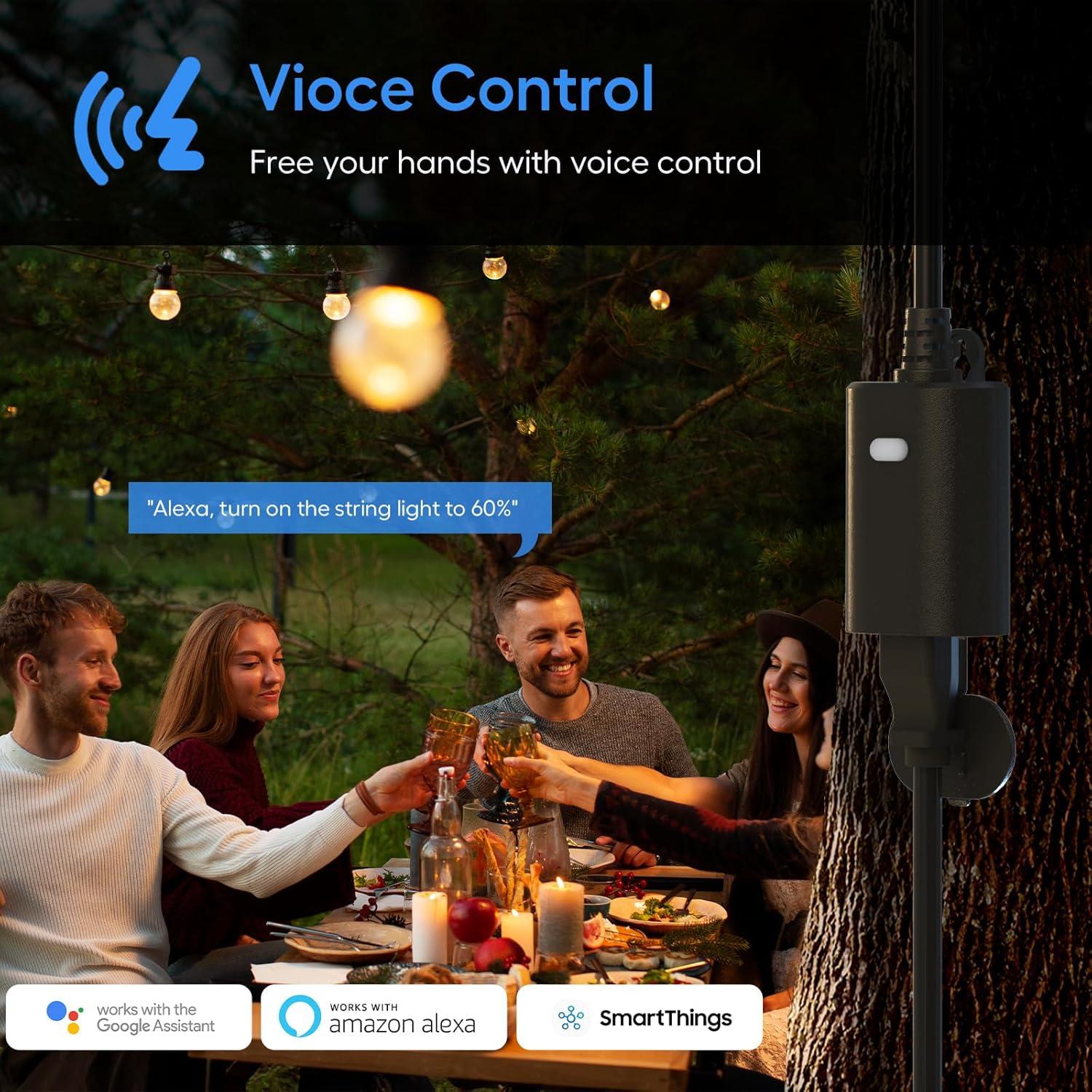 Enchufe Regulador Inteligente Eva IP65 WiFi 400W Negro