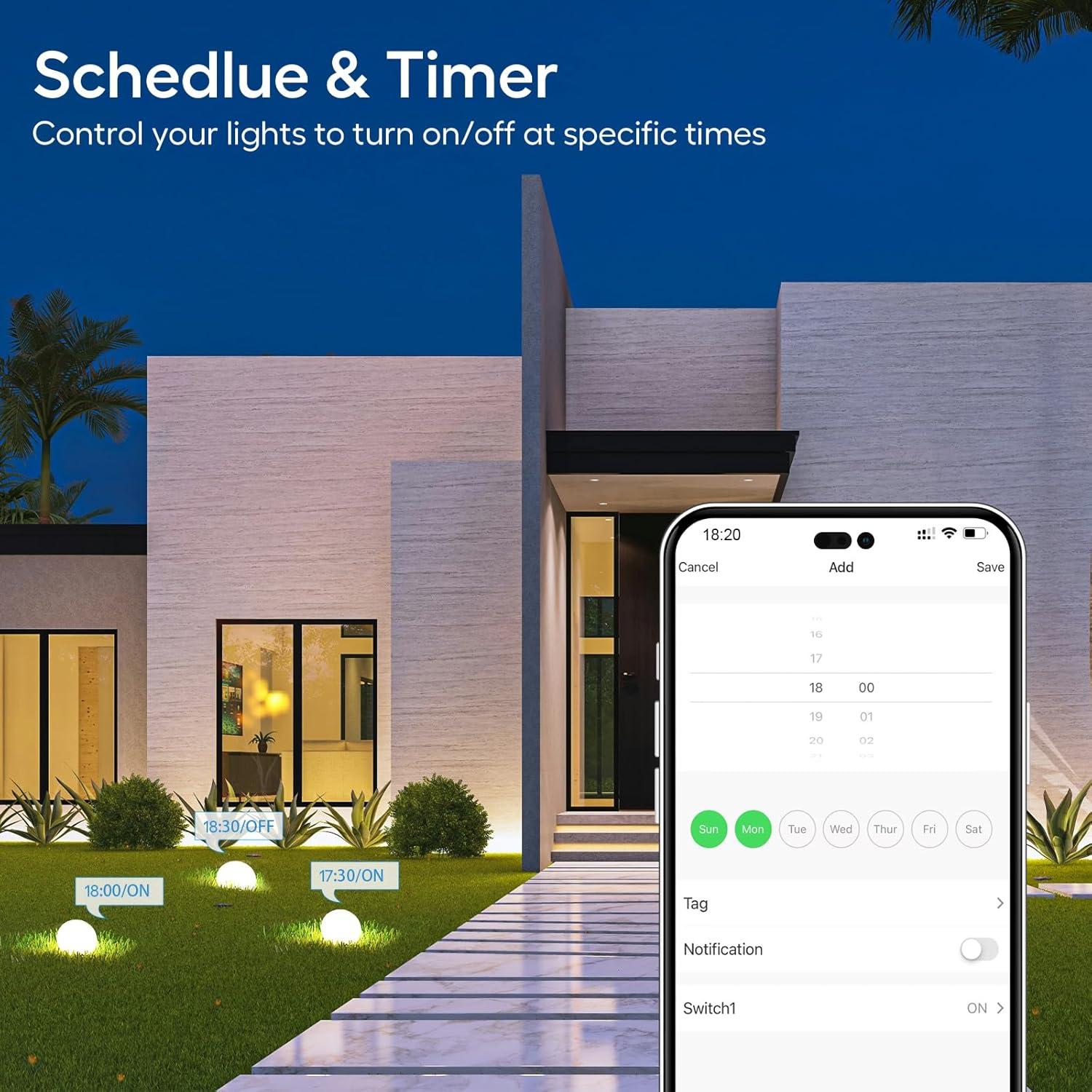 Enchufe Regulador Inteligente Eva IP65 WiFi 400W Negro