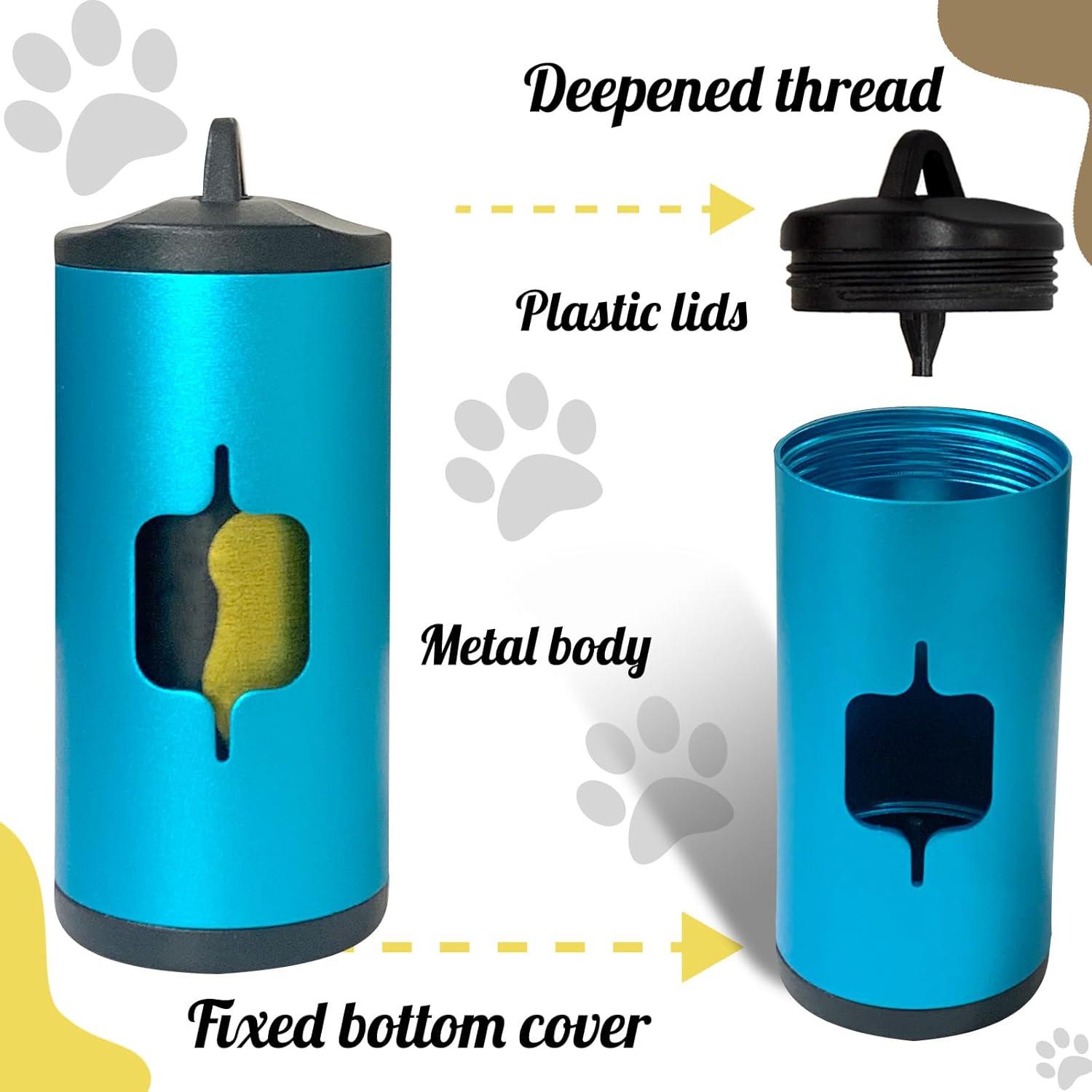 Soporte de bolsa de excremento para perros SHAOMAN azul 1 soporte 15 bolsas