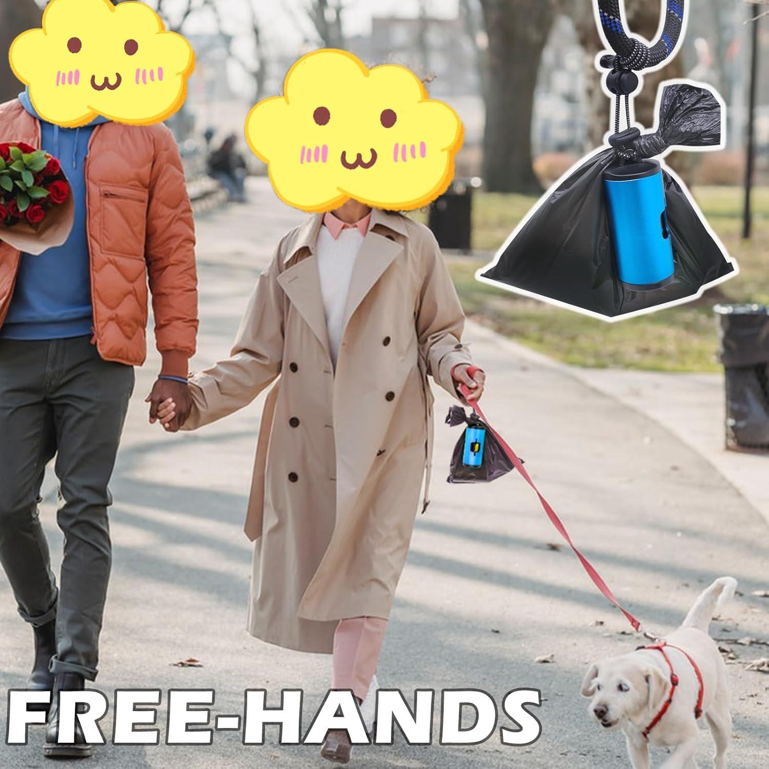 Soporte de bolsa de excremento para perros SHAOMAN azul 1 soporte 15 bolsas