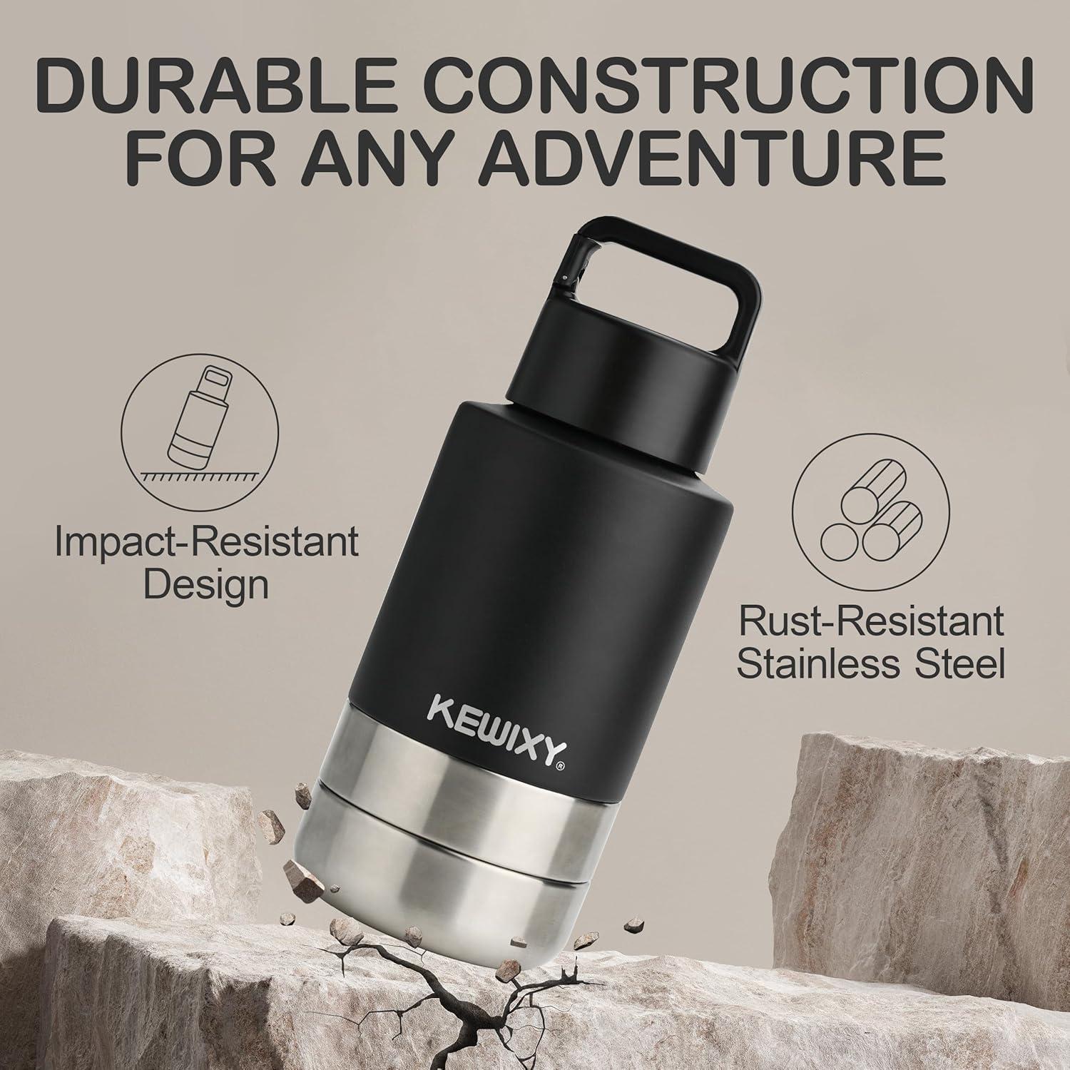 Botella de Agua Aislada para Perros KEWIXY 0.95 L Negra