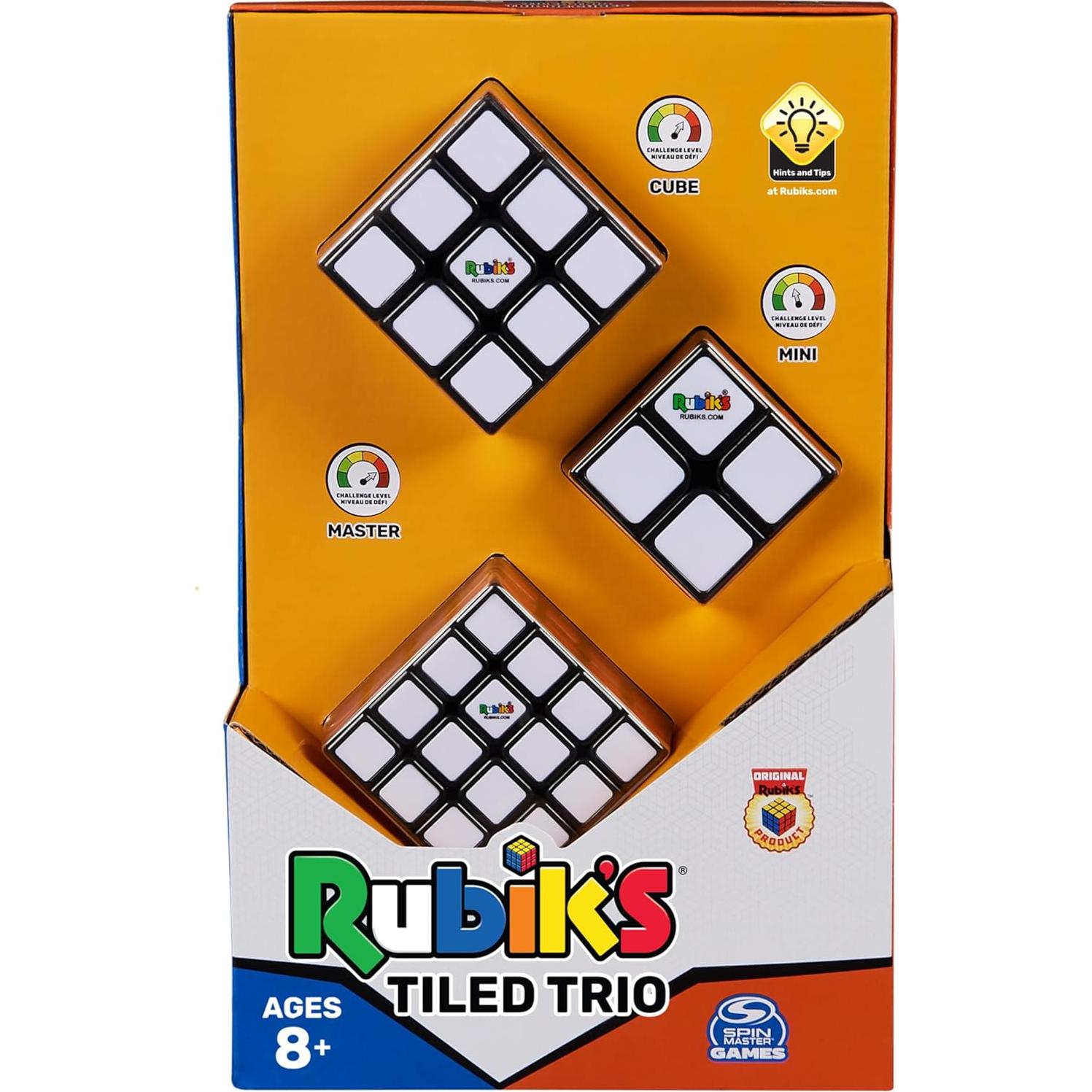 Paquete de Cubos Rubik 2x2 Mini, 3x3 y 4x4 Spin Master