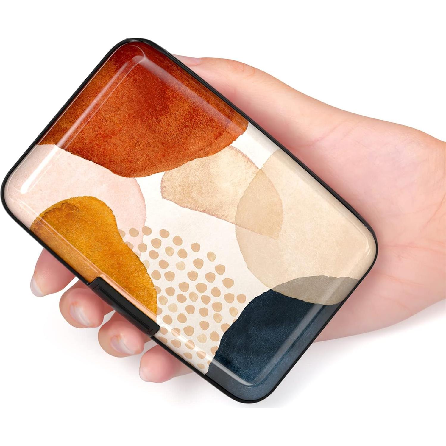 Portatarjetas de Crédito RFID Hsxnam Mármol Abstracto 10.9x7.6cm