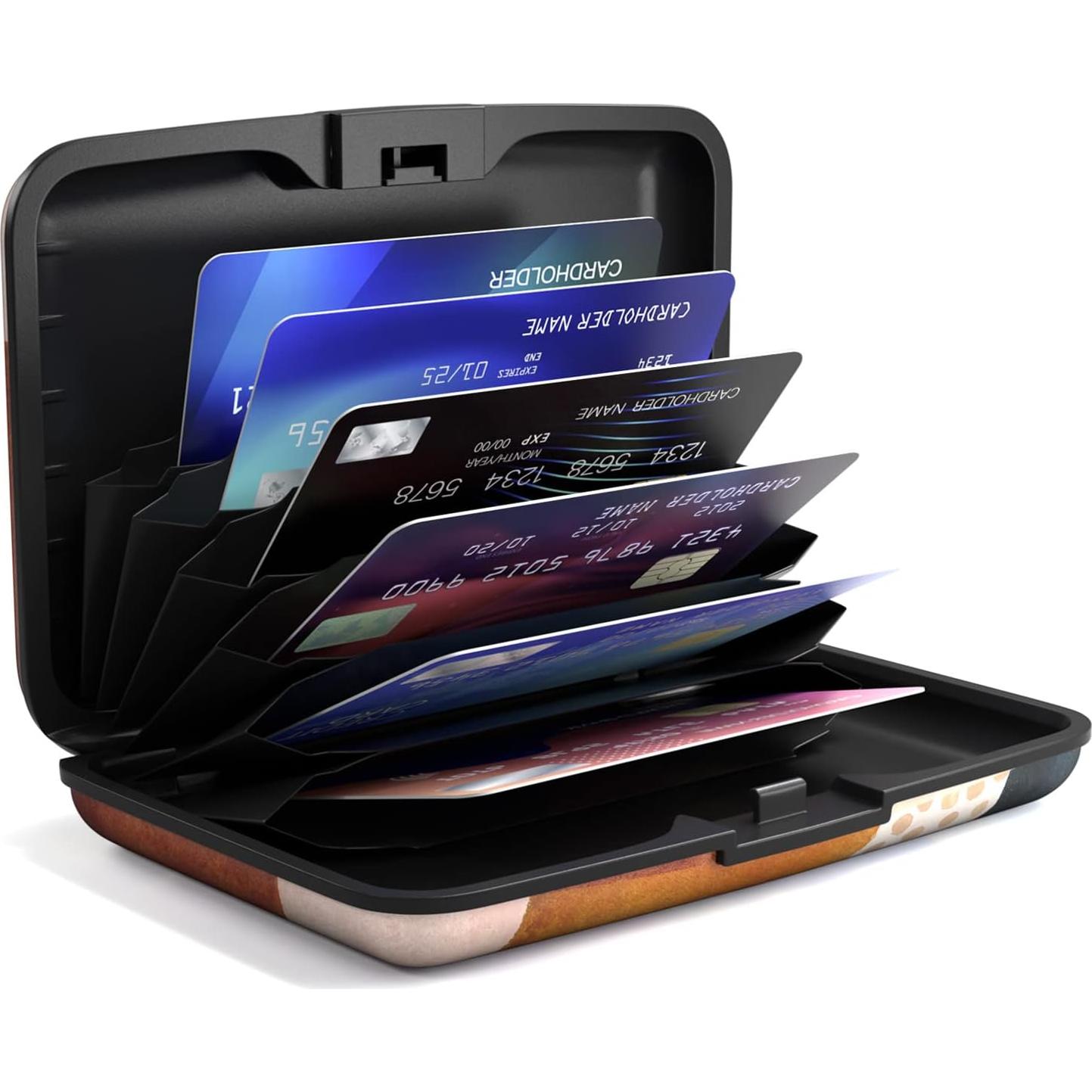 Portatarjetas de Crédito RFID Hsxnam Mármol Abstracto 10.9x7.6cm