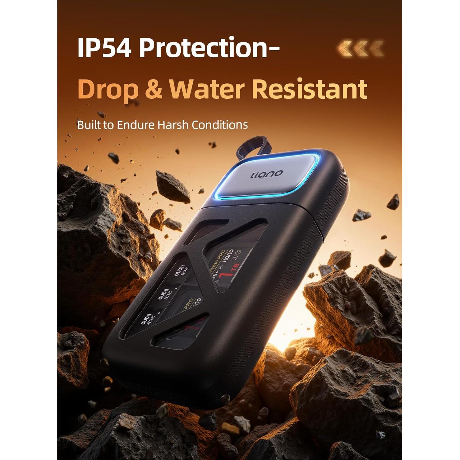 Lector de Tarjetas 2-en-1 Llano F13 USB Tipo-C 160 MB/s