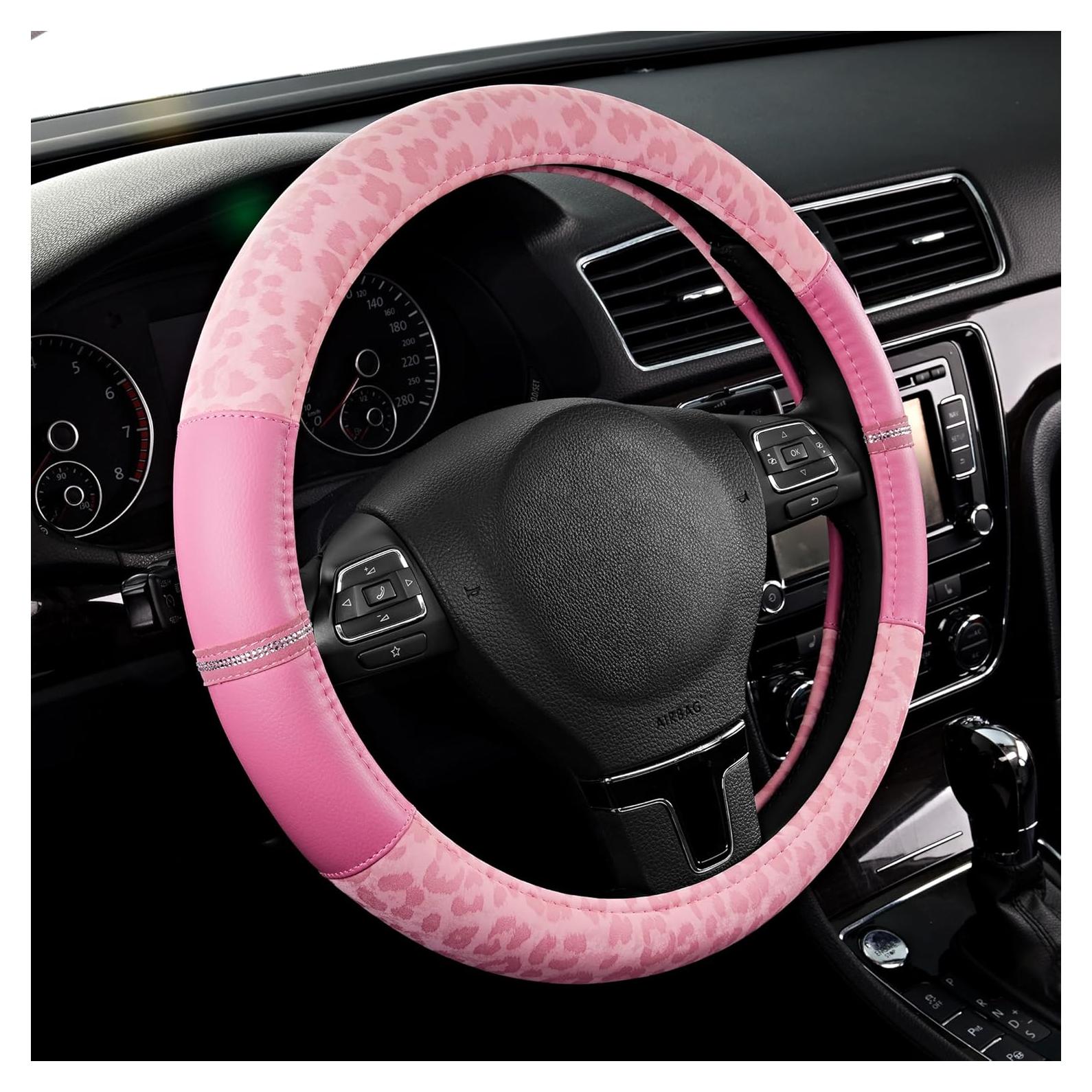 Cubierta de Volante Road Comforts Rosa 15" Antideslizante