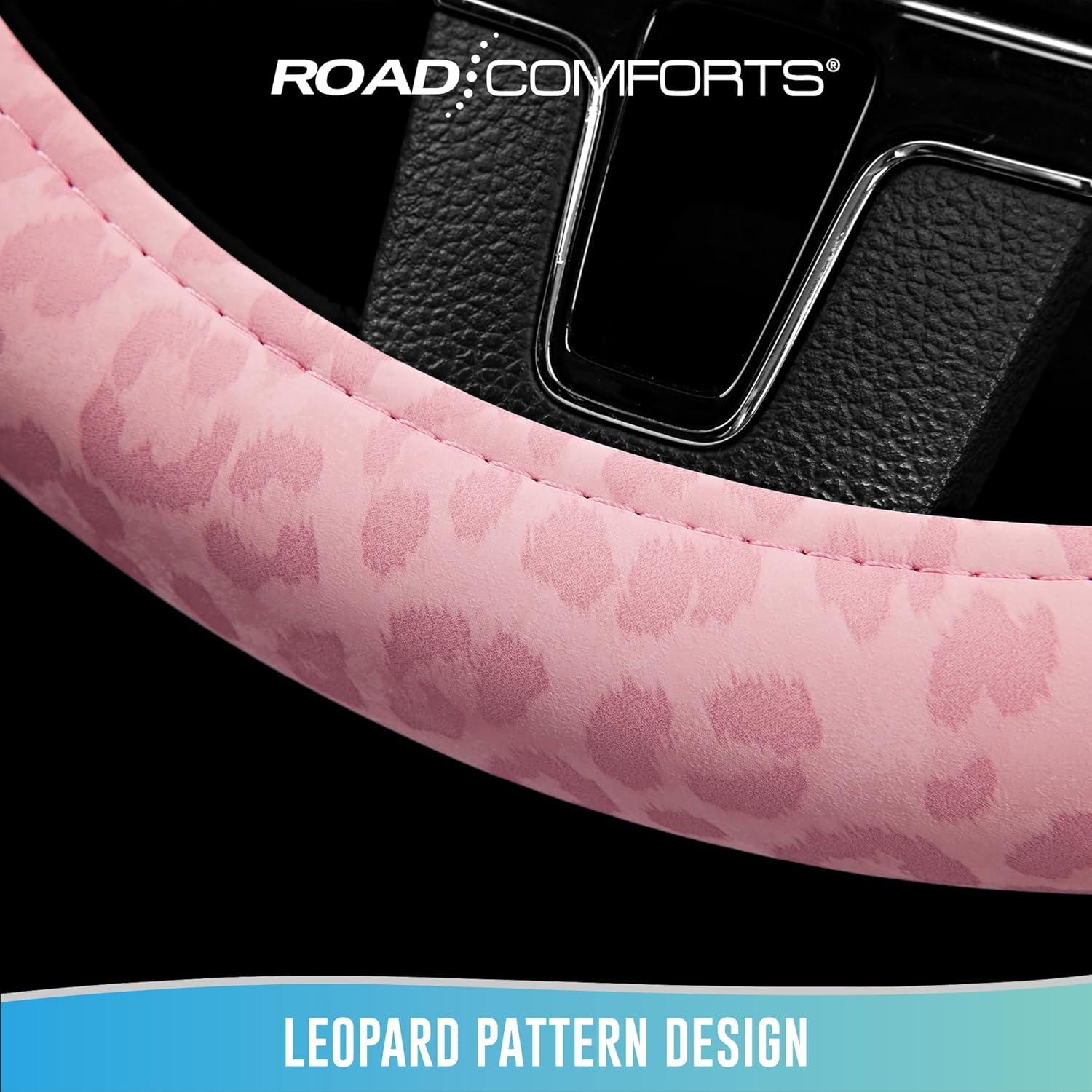 Cubierta de Volante Road Comforts Rosa 15" Antideslizante