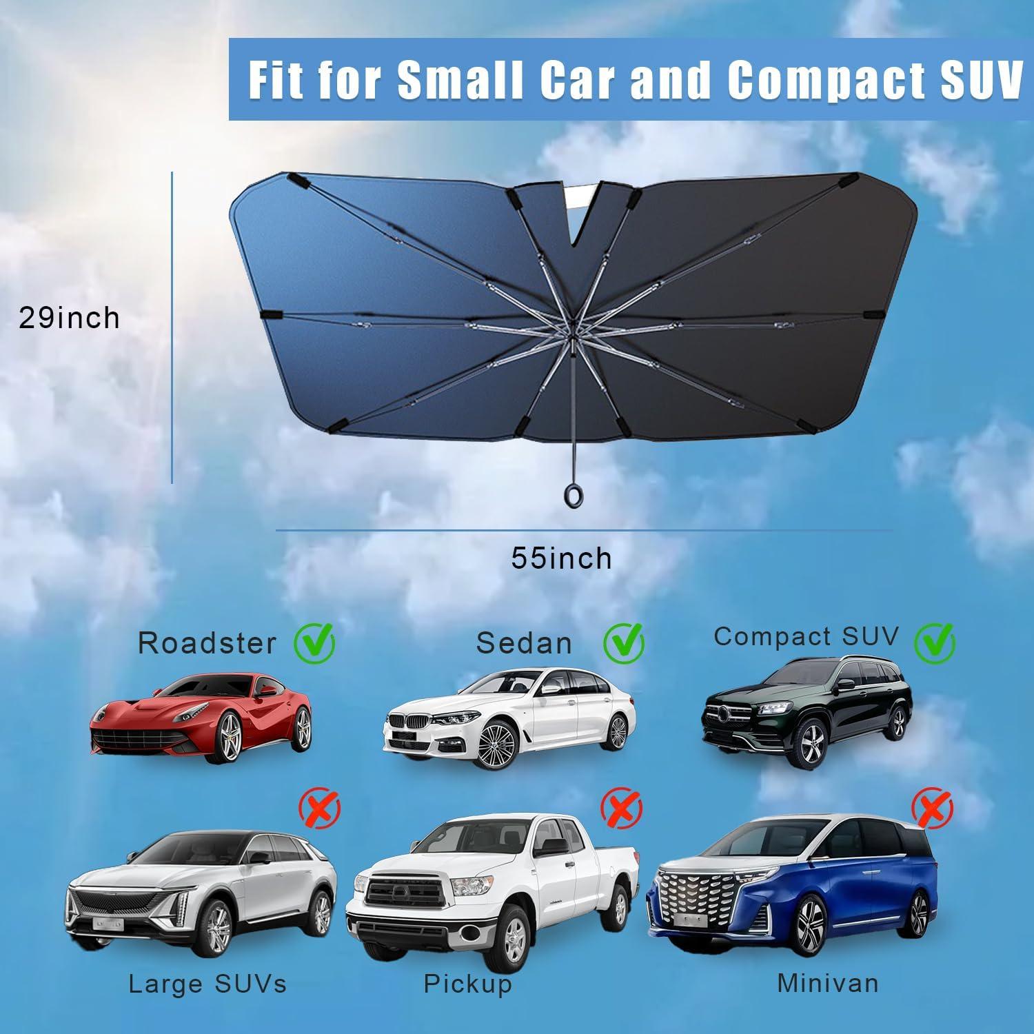 Sombra Solar para Parabrisas JDDRY 140x74cm Universal