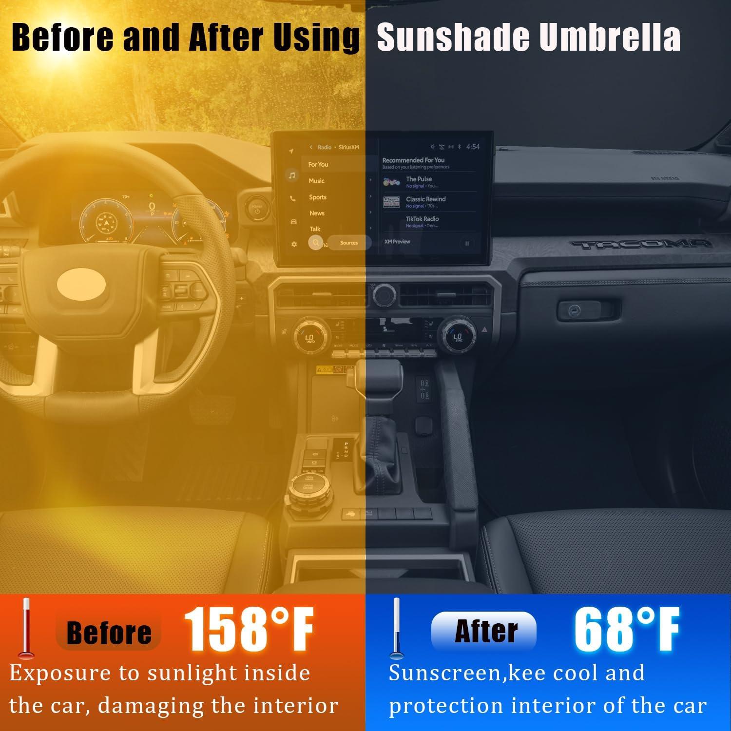 Sombra Solar para Parabrisas JDDRY 140x74cm Universal